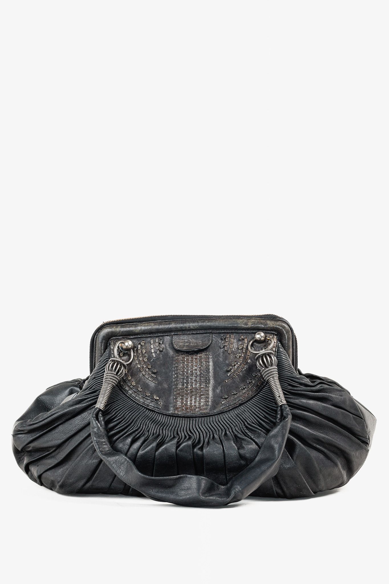 Dior Dior AW/07 Le Plisse Black Large Zipped Frame Bag Size ONE SIZE - 1 Thumbnail