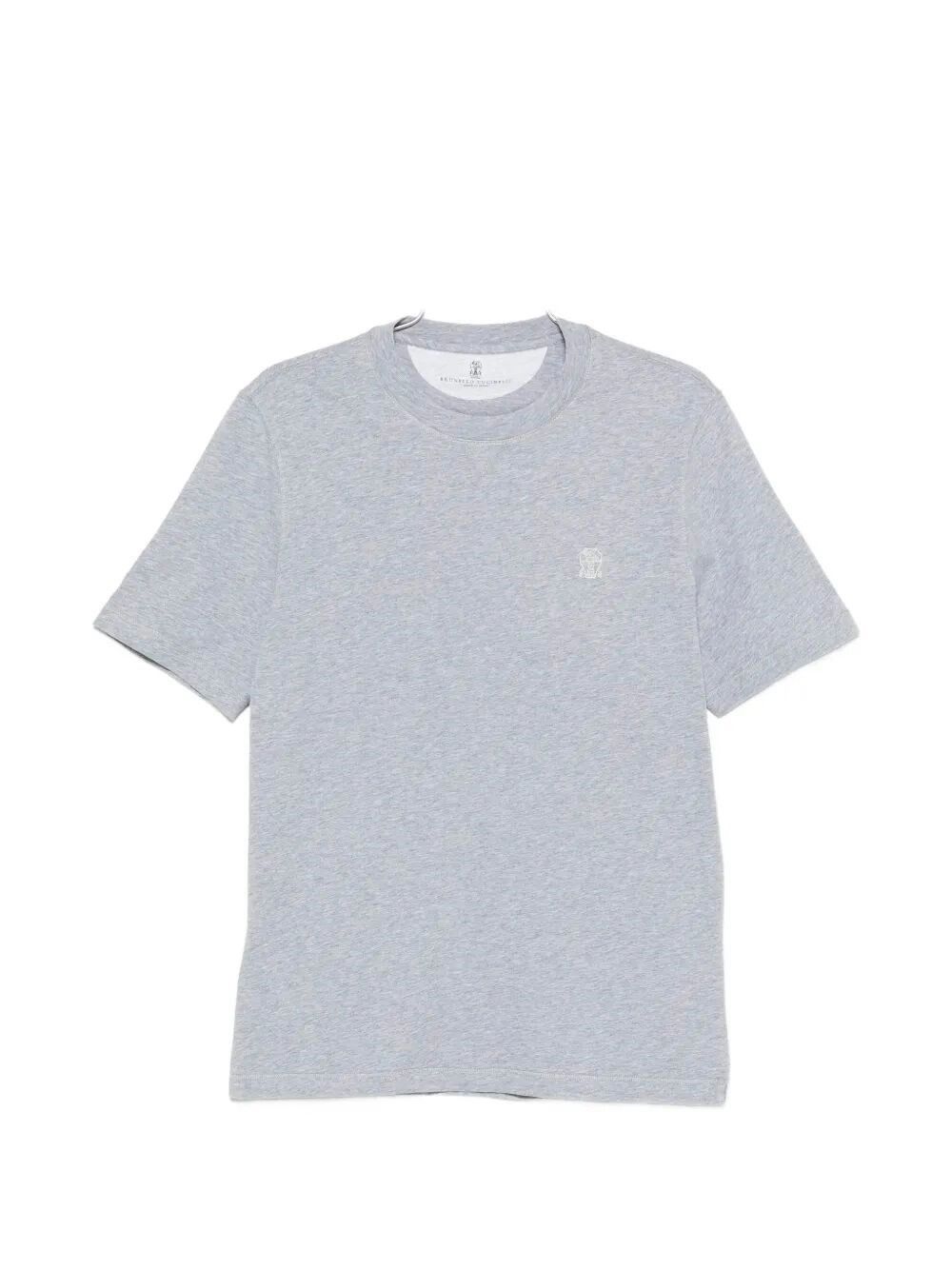 Brunello Cucinelli Crew-Neck T-Shirt With Logo Size US L / EU 52-54 / 3 - 1 Thumbnail