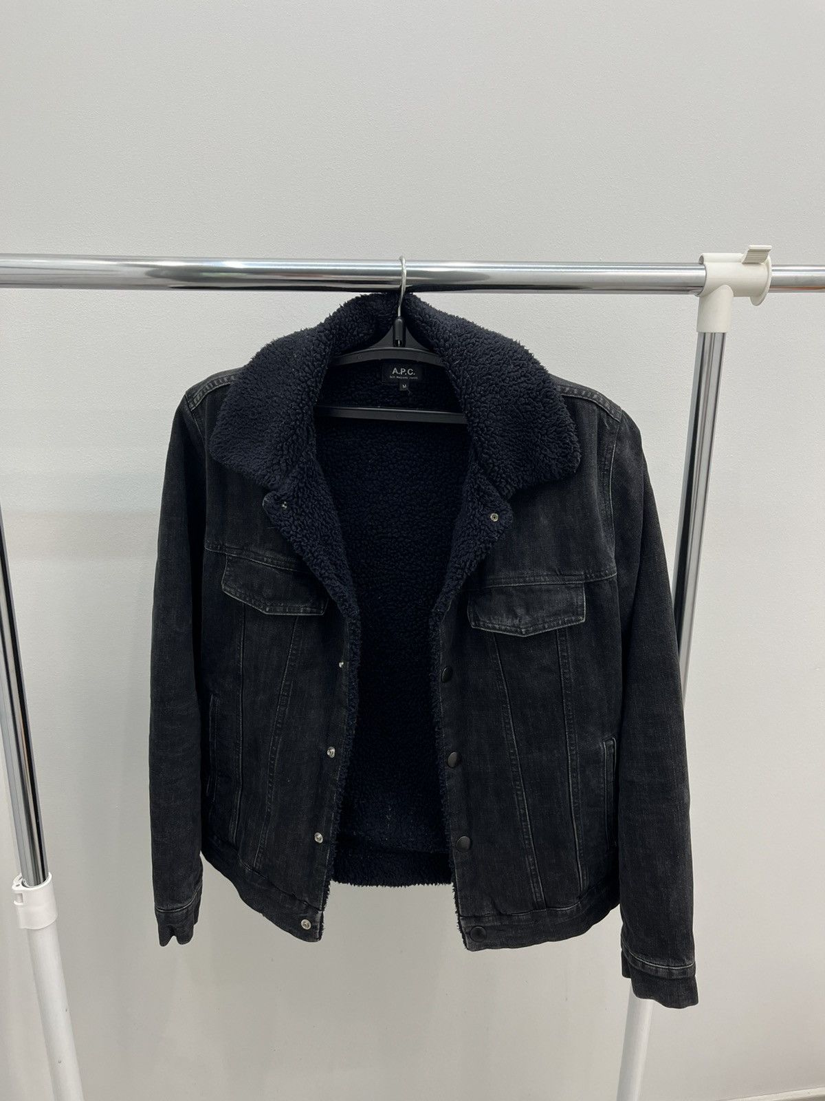 A.P.C. A.P.C. Denim Shearling Jacket Size US M / EU 48-50 / 2 - 4 Thumbnail