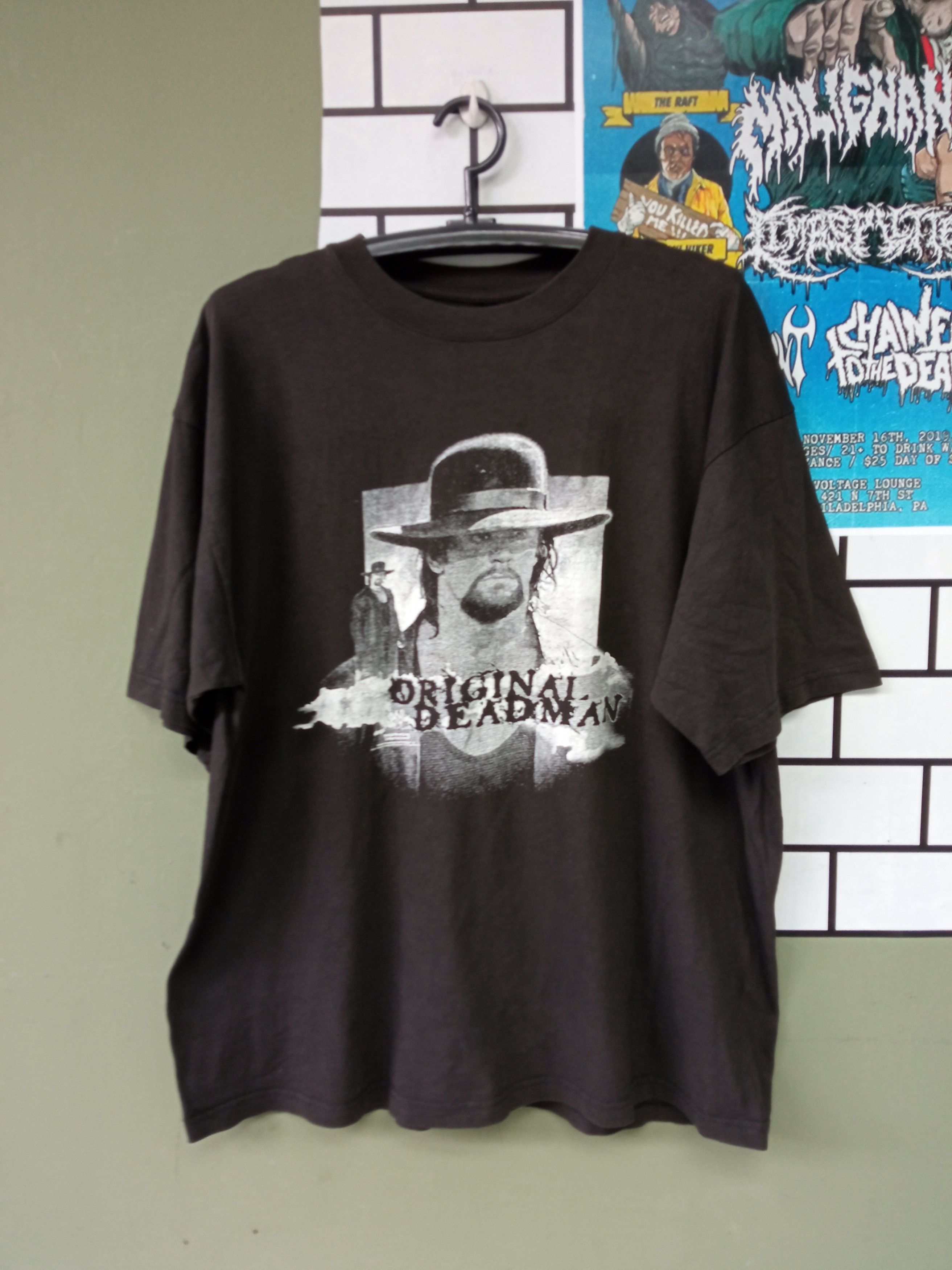 image of Made In USA x Vintage Deadman Original The Undertaker Wwf Wrestling VTG T Shirt in Black (Size XL)