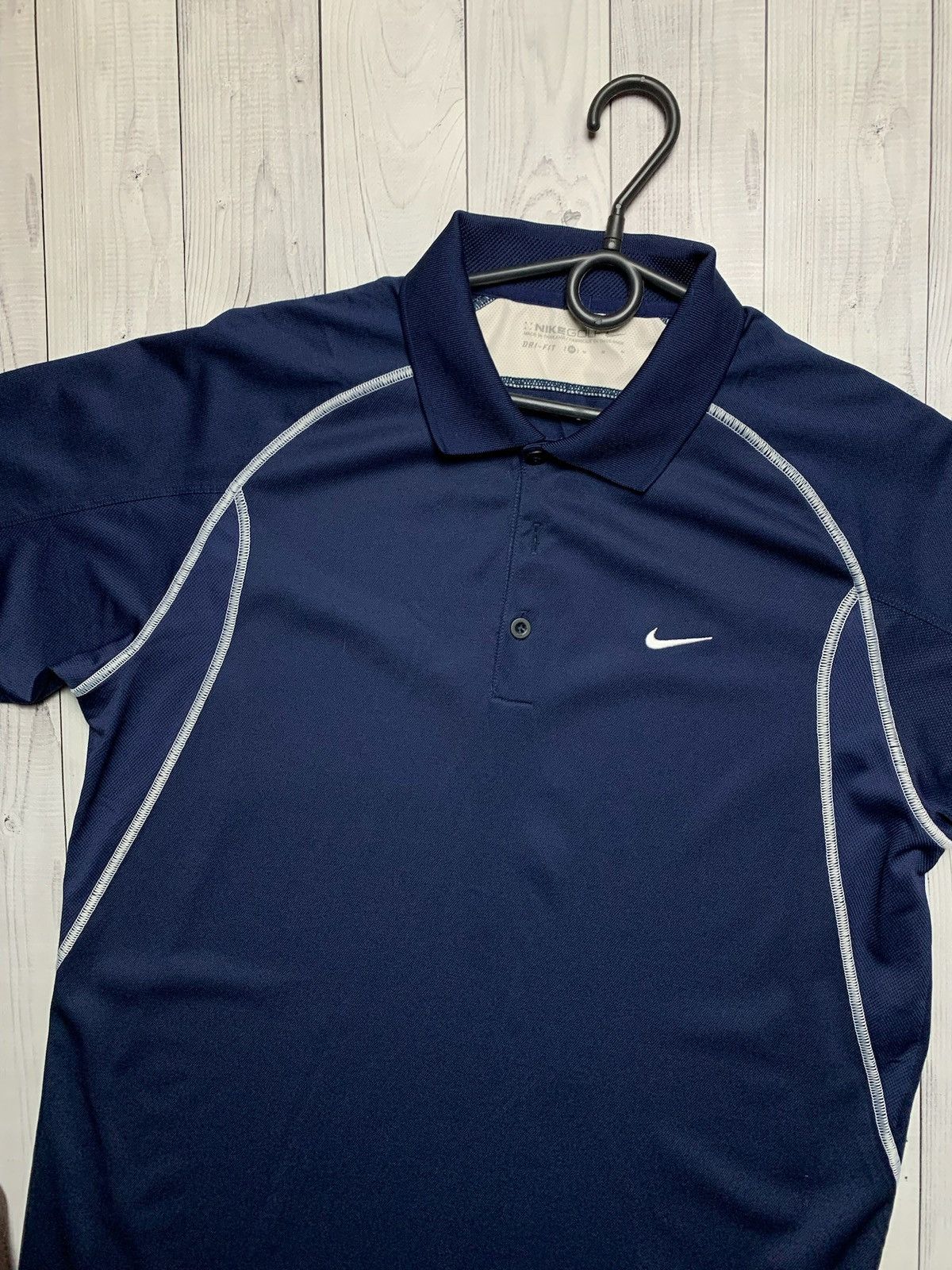 Nike × Vintage Vintage Nike polo navy logo line size M Size US M / EU 48-50 / 2 - 2 Thumbnail