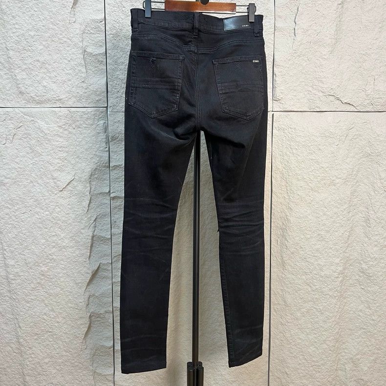 Amiri Amiri Colorful Patchwork Black Destroyed Denim Pant Size US 30 / EU 46 - 2 Thumbnail
