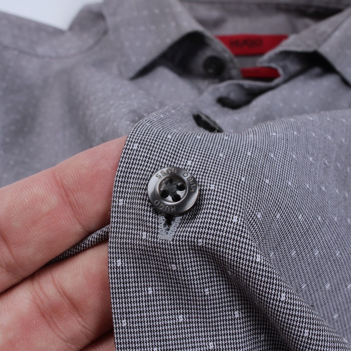 Designer × Hugo Boss HUGO BOSS Erondo Polka Dot Long Sleeve Shirt Dress Casual Size US M / EU 48-50 / 2 - 6 Thumbnail
