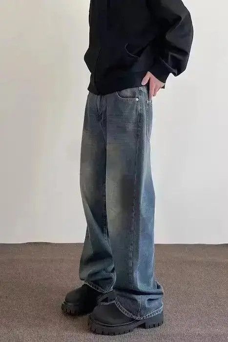 Japanese Brand Baggy Blue Denim Jeans, Grunge Jeans, Opium Jeans Size US 32 / EU 48 - 6 Thumbnail