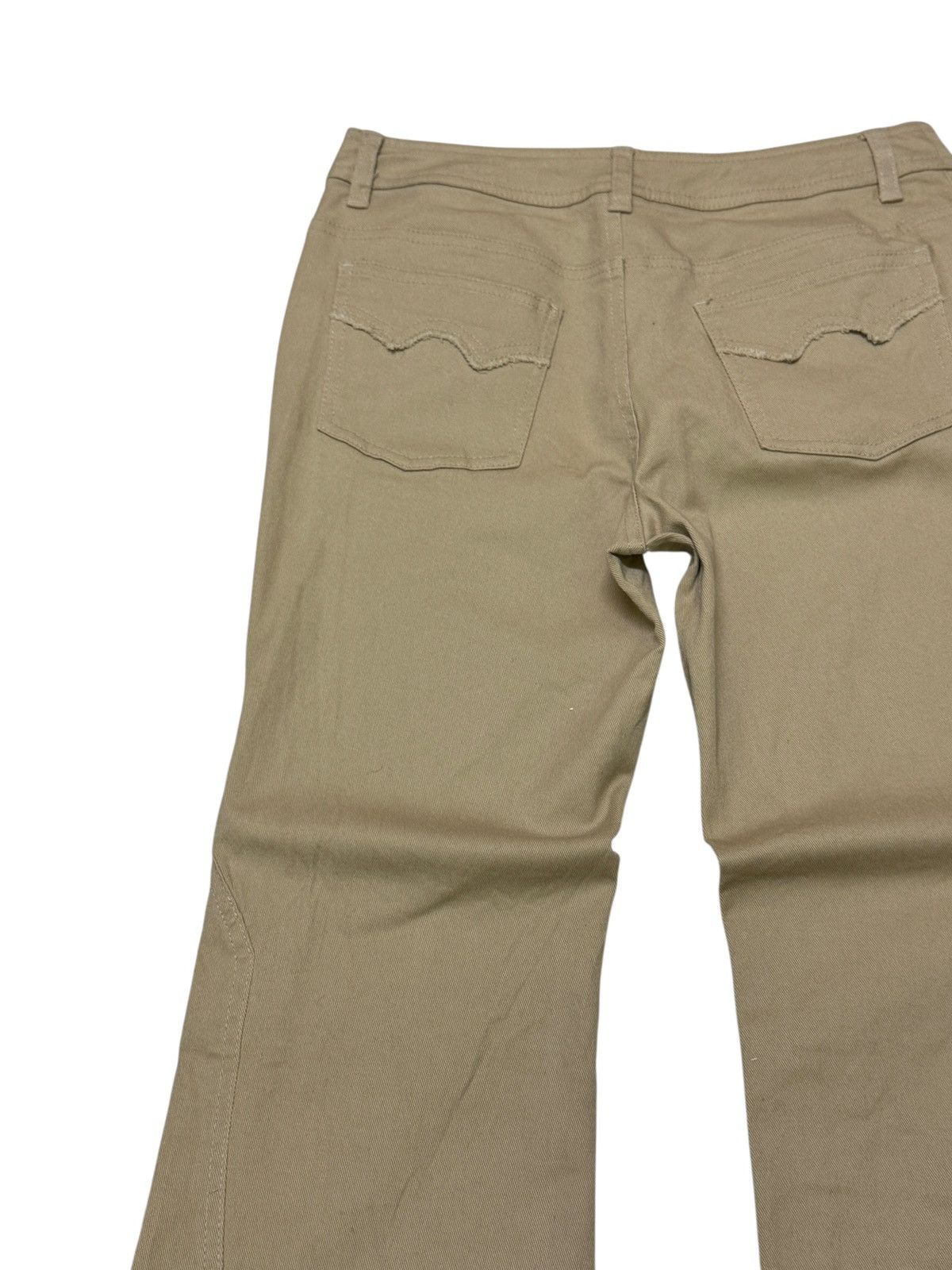Tornado Mart Y2K Beige Flare Pants with Star Studded Cowboy Aesthetic Size US 26 / EU 42 - 11 Thumbnail