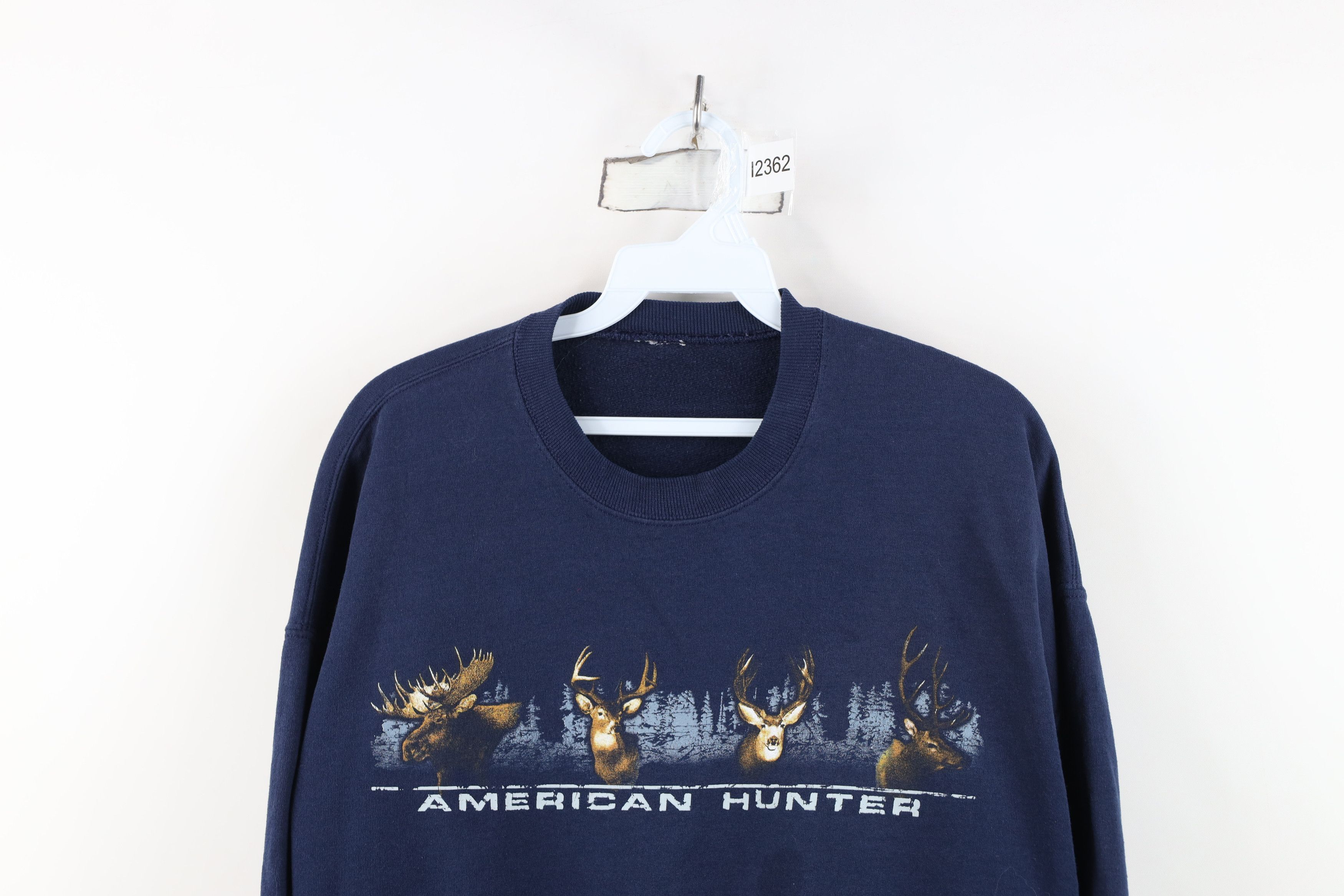 Vintage Vintage 90s Streetwear American Hunter Deer Buck Sweatshirt Size US XL / EU 56 / 4 - 2 Thumbnail