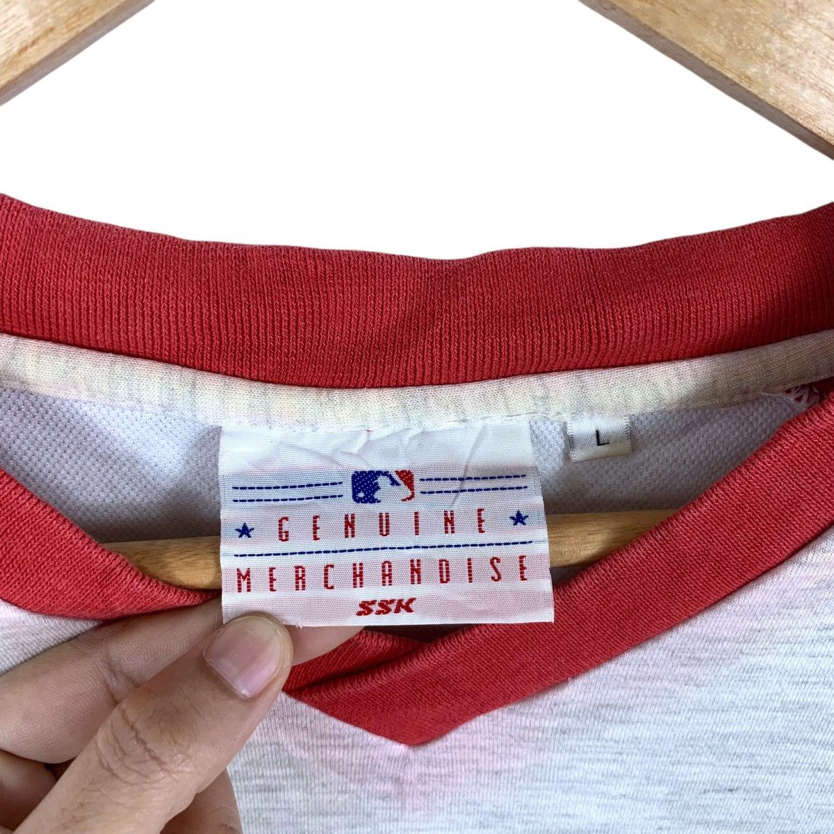 Vintage Vintage 90’ MLB CLEVELAND GUARDIANS SSK Tee Shirt Size US L / EU 52-54 / 3 - 3 Thumbnail