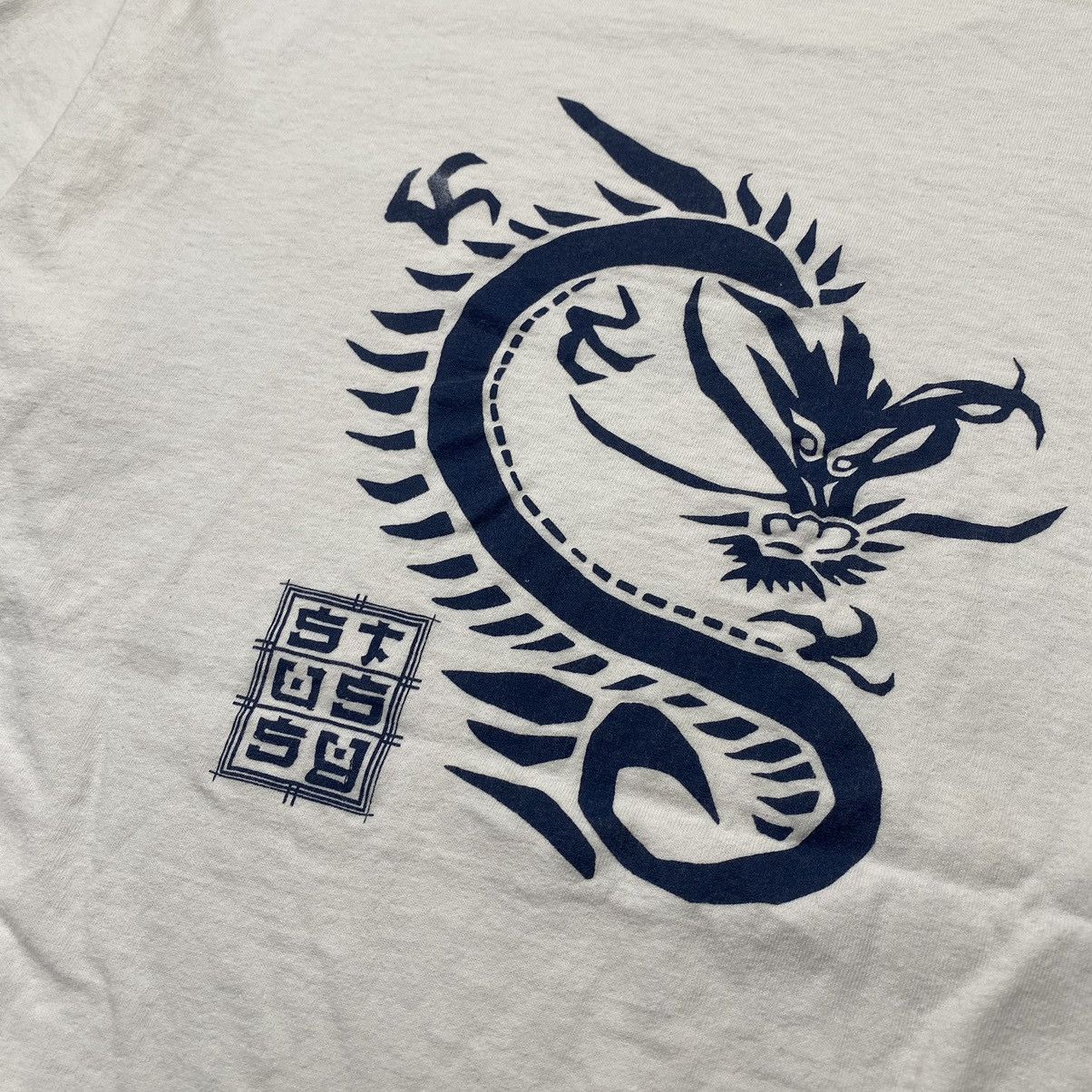 Stussy × Vintage Grail 90s Stussy Sukajan Dragon Boxy Tee Size US M / EU 48-50 / 2 - 2 Thumbnail