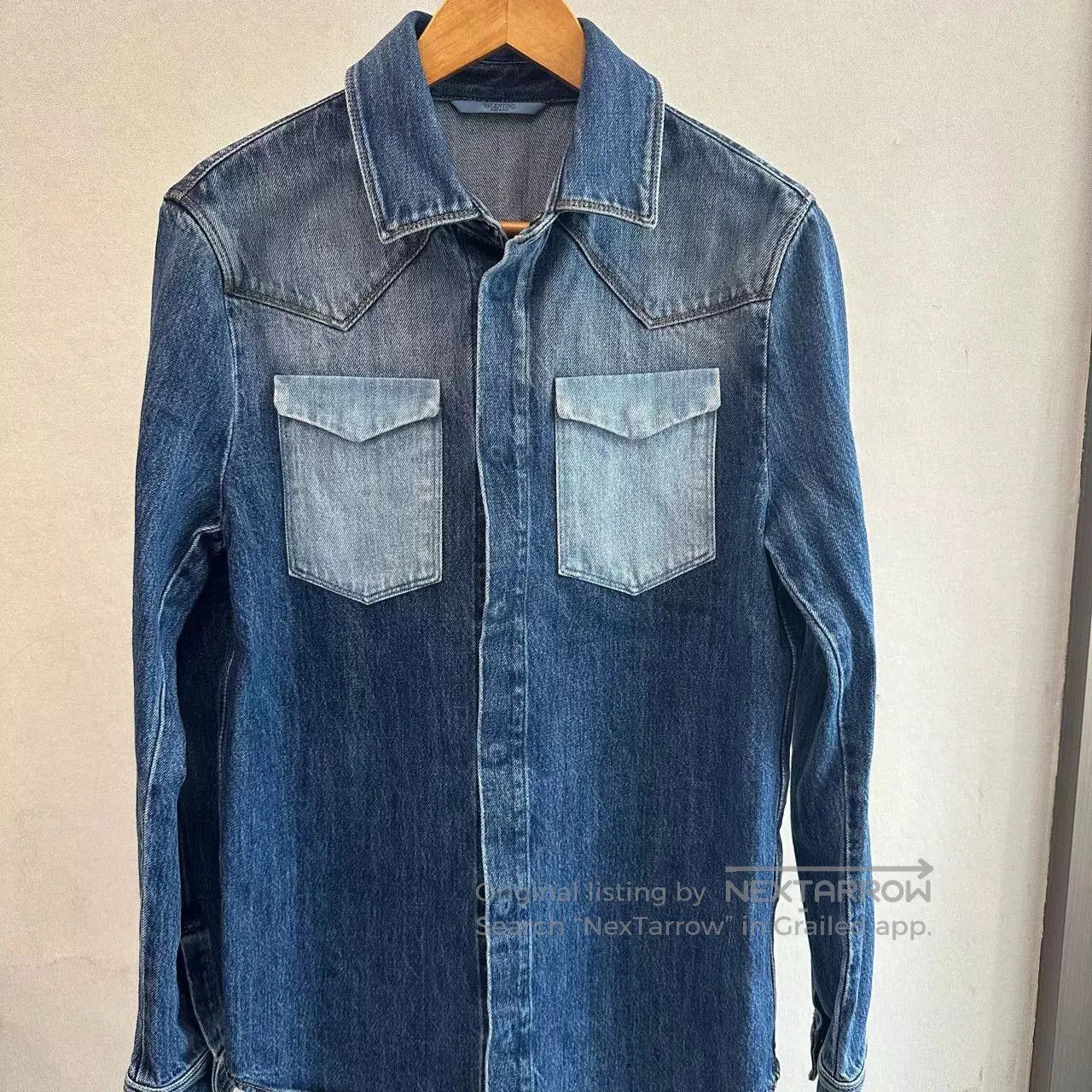 Valentino VALENTINO Denim Button-Up Shirt. Size US M / EU 48-50 / 2 - 2 Thumbnail