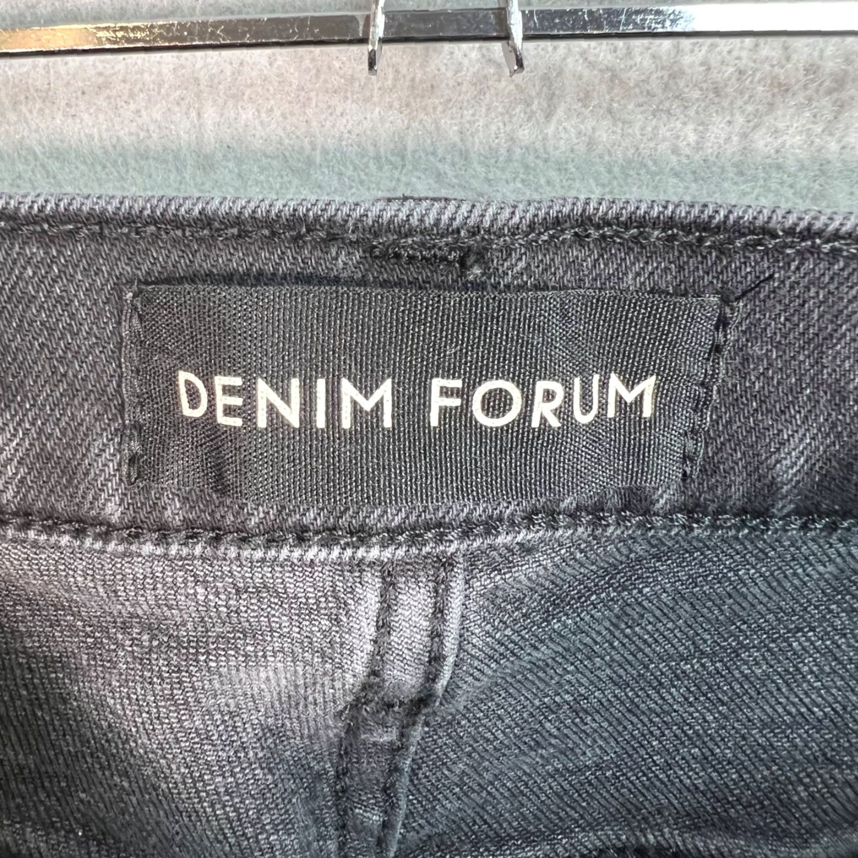 Vintage VINTAGE Denim Forum Arlo High Rise Straight Jeans Women 27 Black Cotton Blend 90s Size 27" / US 4 / IT 40 - 3 Thumbnail
