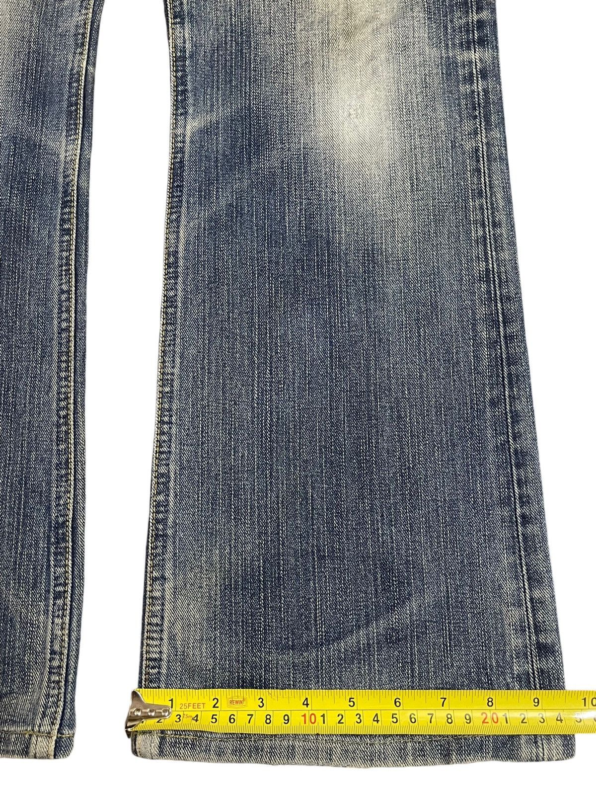 Lee Vintage Lee Blue Faded Wash Distressed Style Wide Leg Jeans Size US 34 / EU 50 - 15 Thumbnail