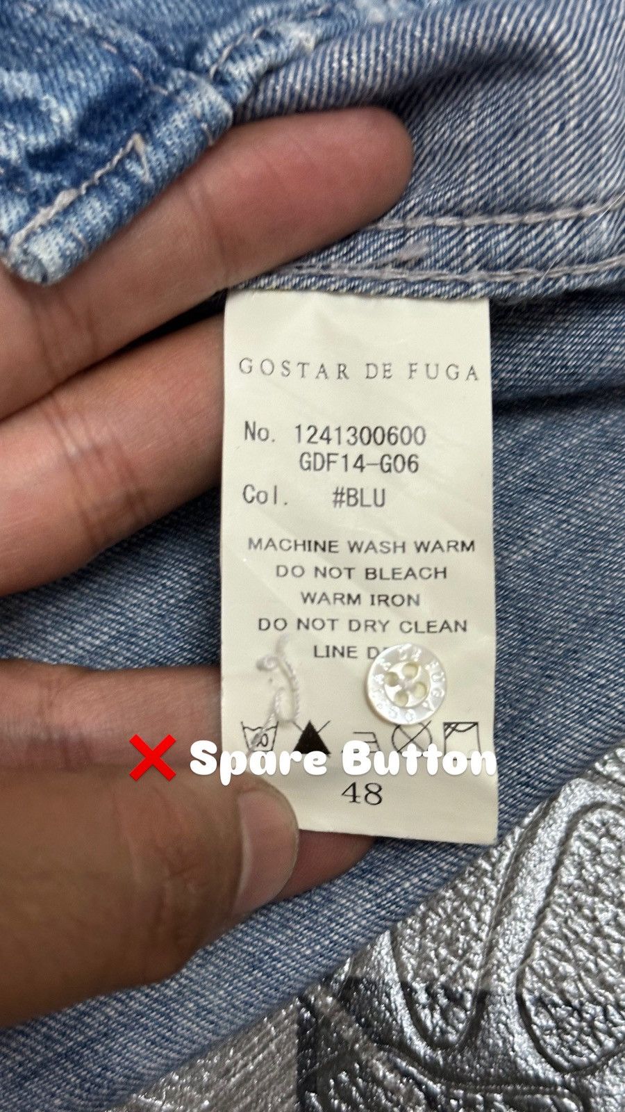 GOSTAR DE FUGA Gostar De Fuga Japan Denim Acid Wash Button Up Shirt Size US M / EU 48-50 / 2 - 8 Thumbnail