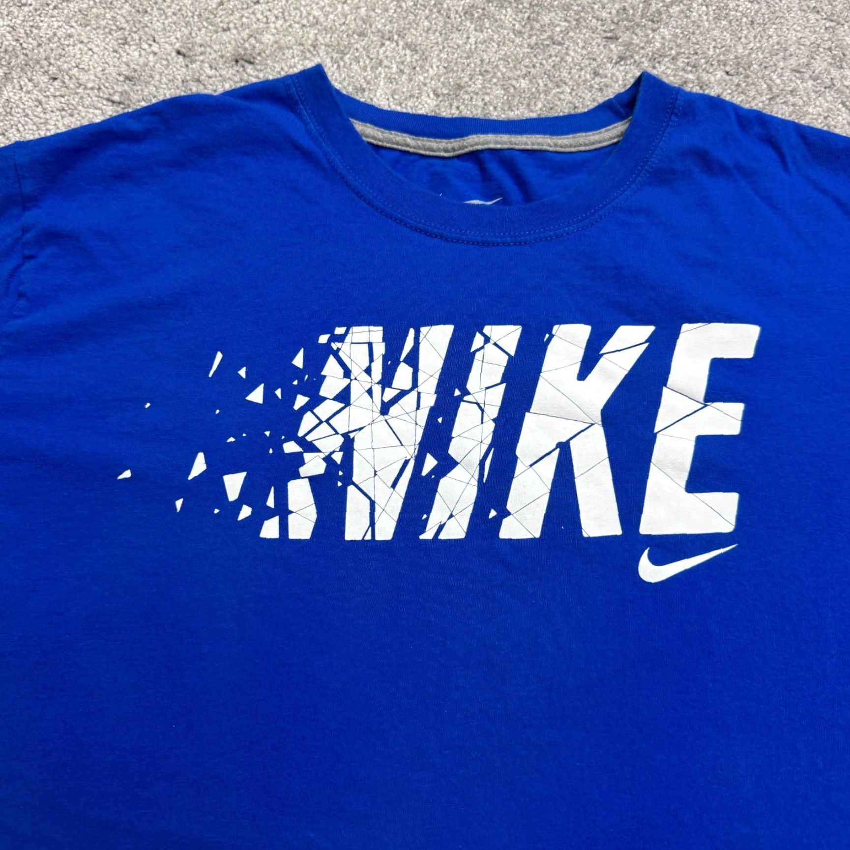 Nike Nike T-Shirt Shirt Men XL Blue Short Sleeve Crew Neck Logo Athletic Fit 100% Cotton Sports Activewear 10s Size US XL / EU 56 / 4 - 3 Thumbnail