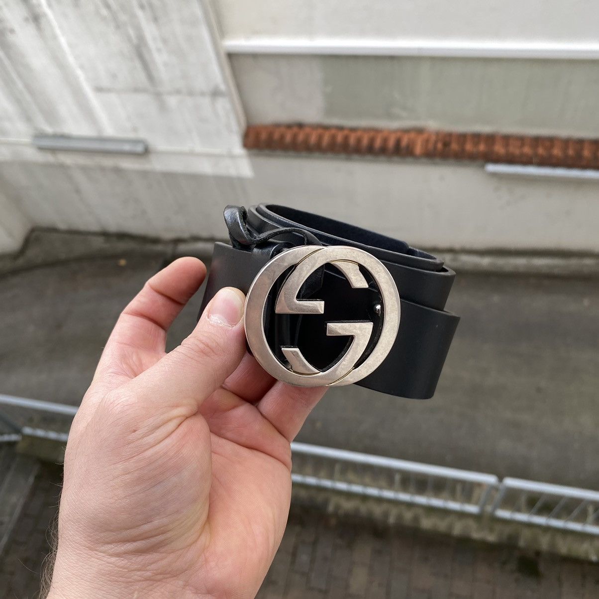 Gucci Leather belt Gucci Black men’s Size ONE SIZE - 6 Thumbnail