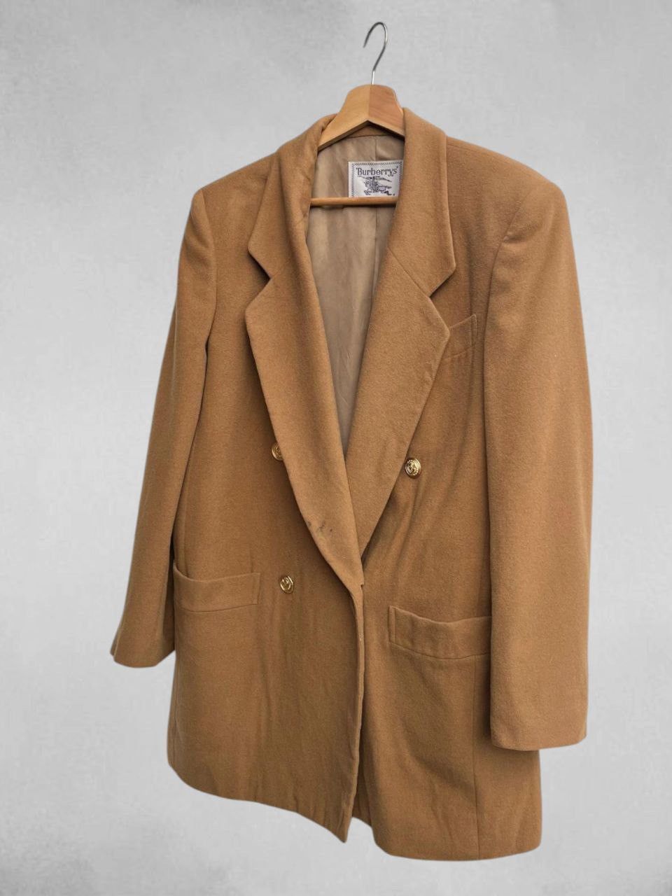 Burberry Vintage Burberrys Gold Tone Buttons Wool Jacket Size L / US 10 / IT 46 - 7 Thumbnail
