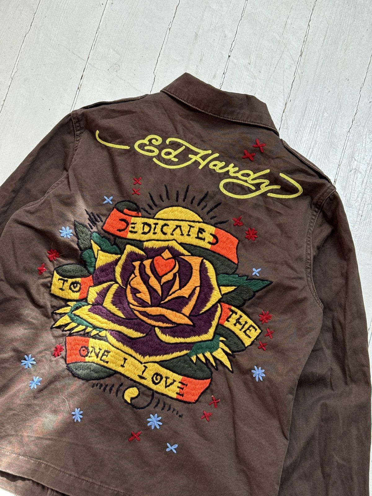Ed Hardy VINTAGE ED HARDY EMBROIDERED LOGO 2000s BUTTON UP JACKET Size M / US 6-8 / IT 42-44 - 5 Thumbnail