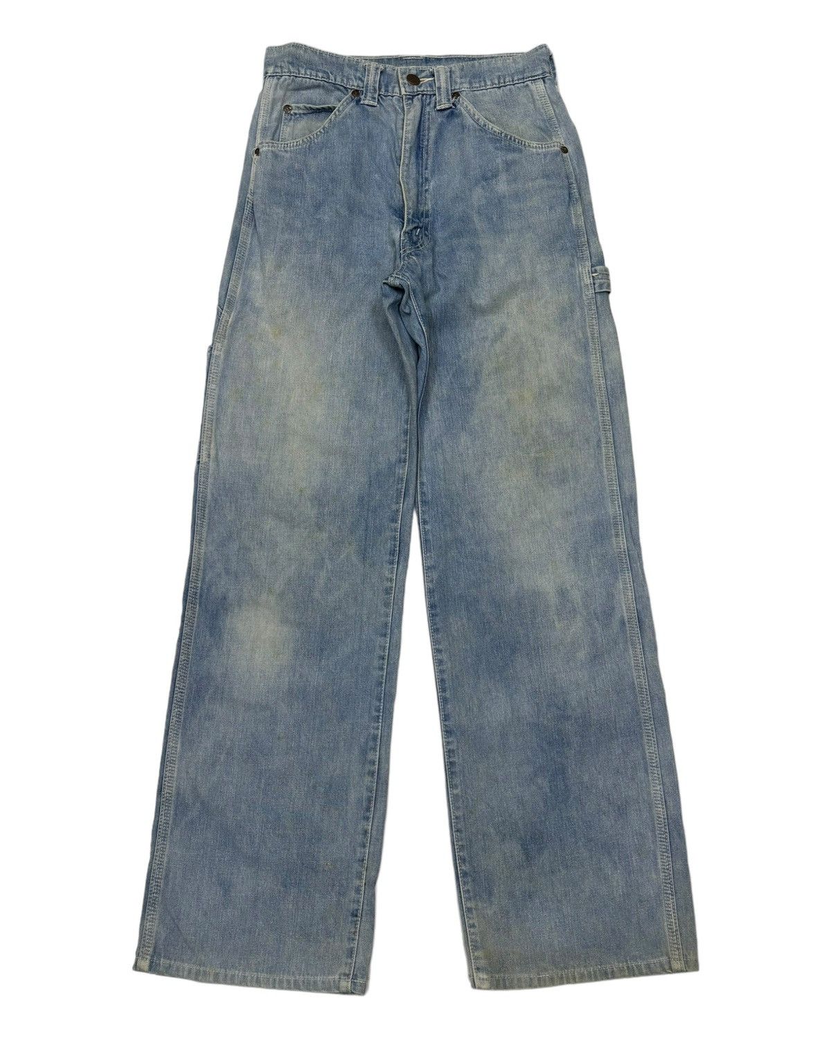 Big John × Carhartt RARE VINTAGE BIG JOHN ACID WASH CARPENTER PANTS Size US 26 / EU 42 - 5 Thumbnail