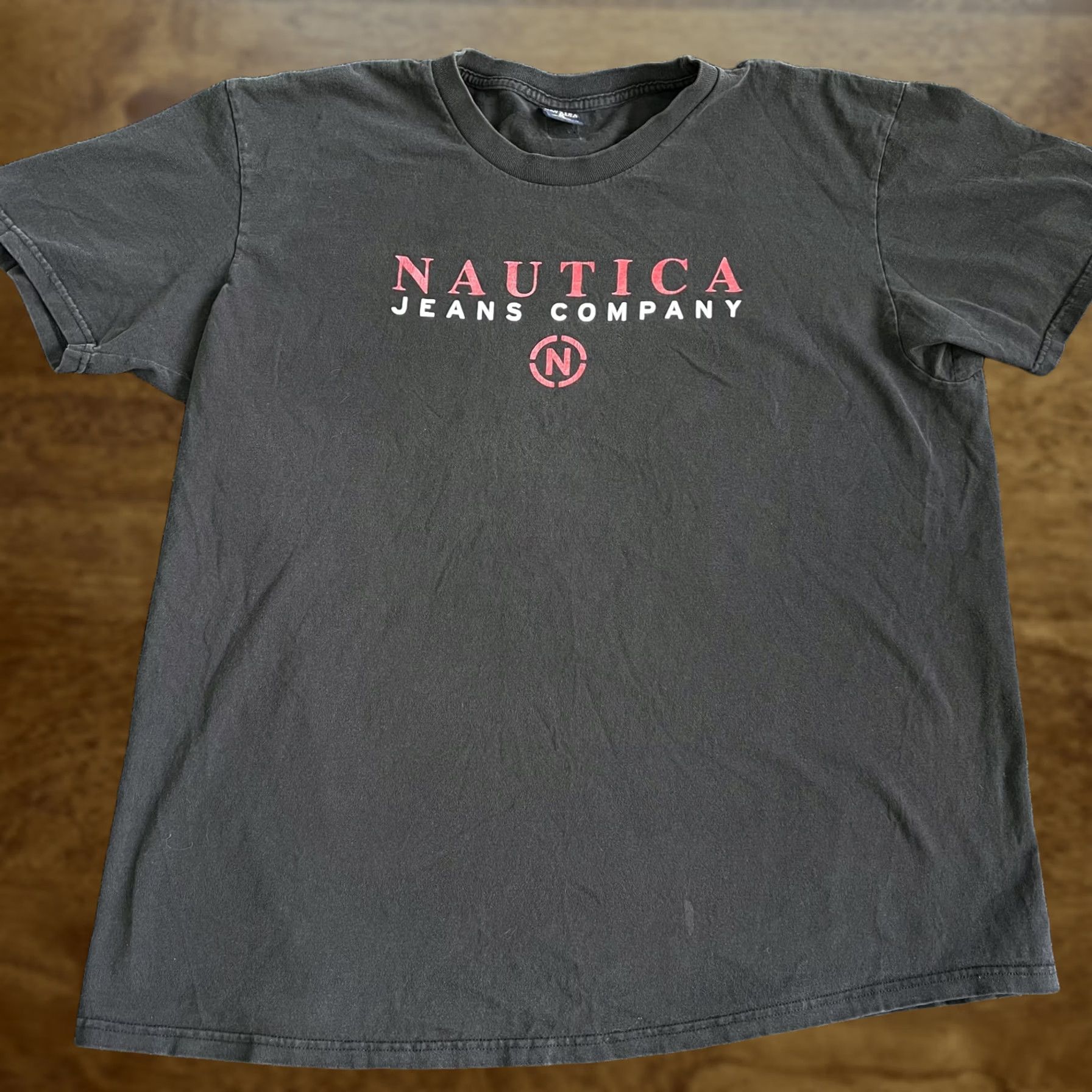 Nautica Vintage Nautica Jeans Company Shirt Mens Large Gray Logo Graphic Tee T-Shirt Size US L / EU 52-54 / 3 - 1 Thumbnail