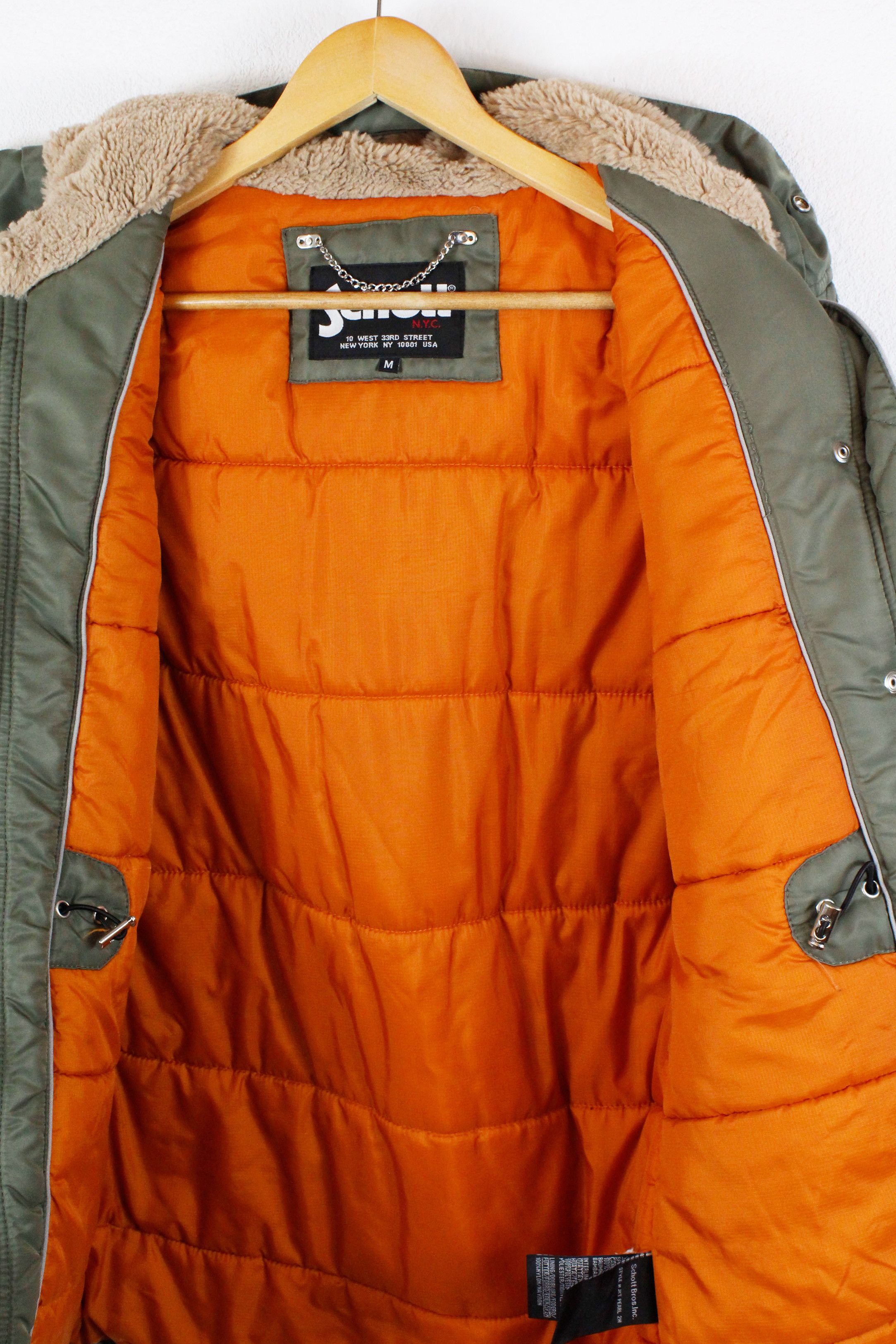 Schott × Vintage Womens Schott Army Green Parka Jacket size M Size M / US 6-8 / IT 42-44 - 10 Thumbnail