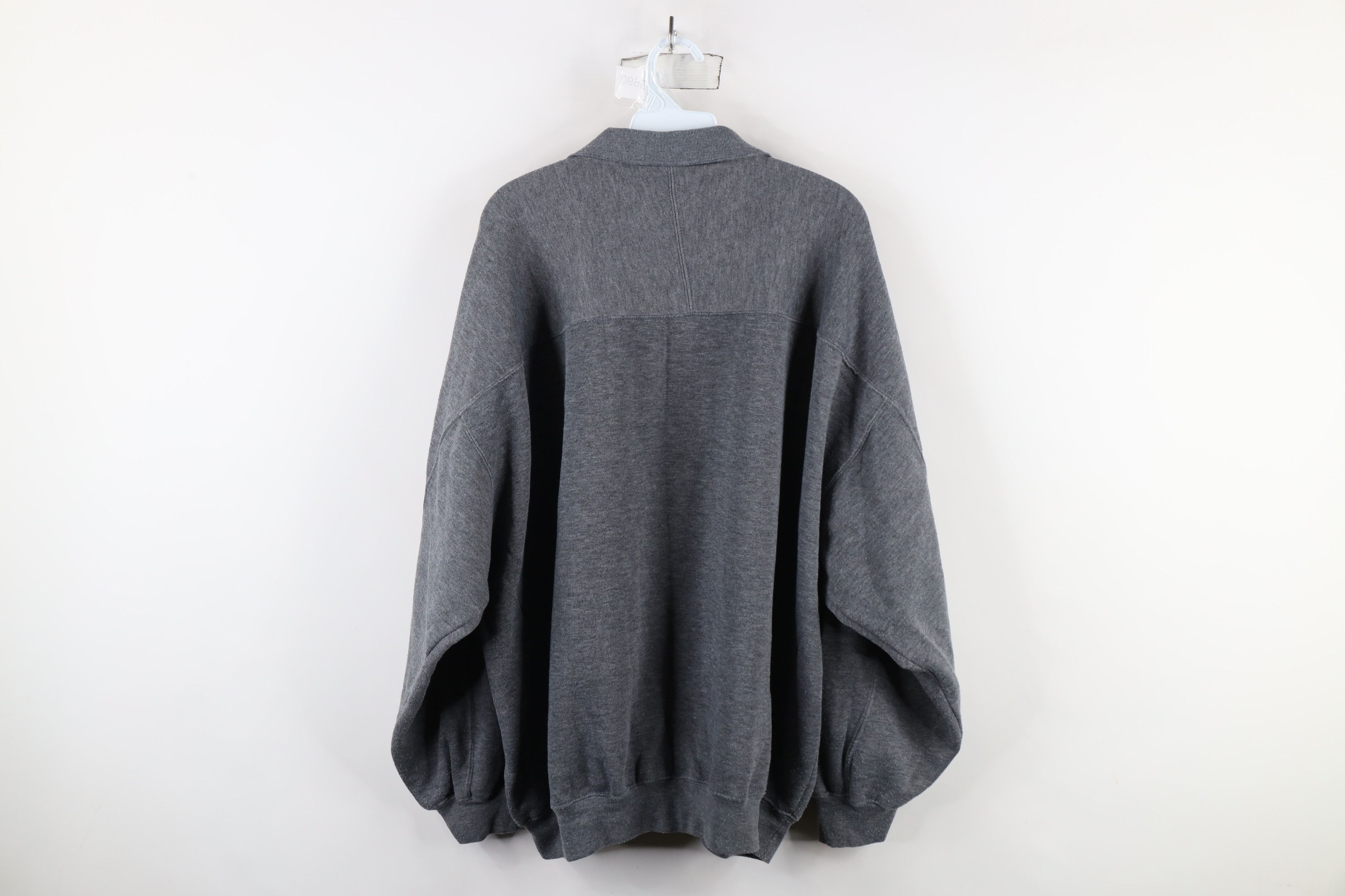Vintage Vintage 90s Streetwear Collared Pullover Sweatshirt Gray Size US XXL / EU 58 / 5 - 8 Thumbnail