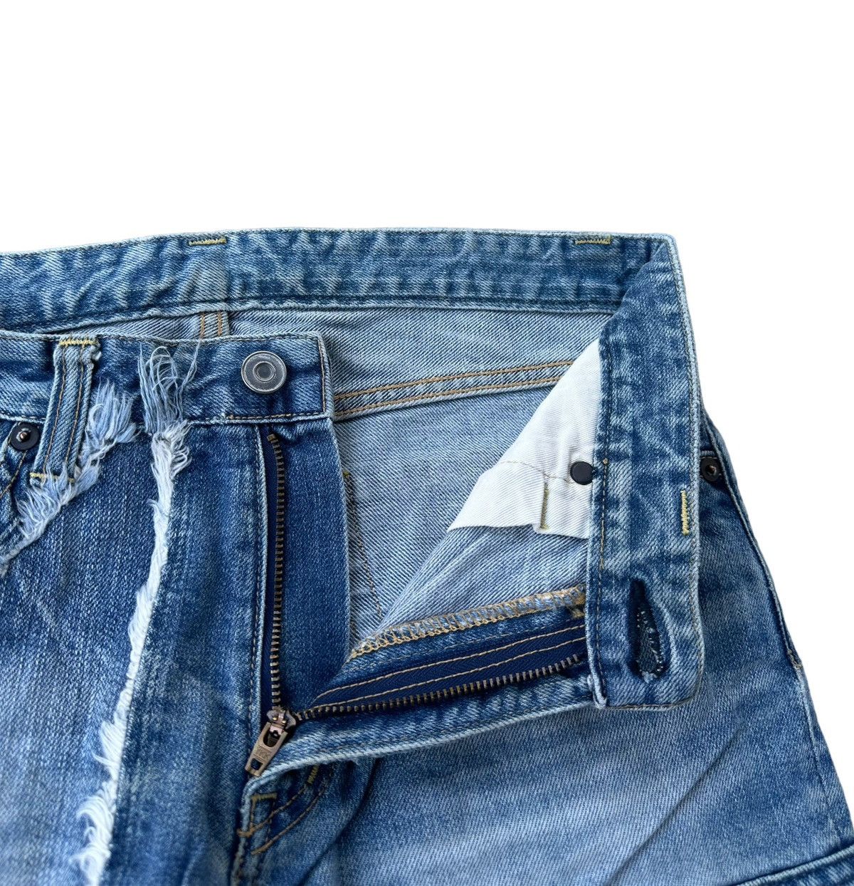 Vintage Johnbull patchworks blue denim jeans Size US 28 / EU 44 - 7 Thumbnail
