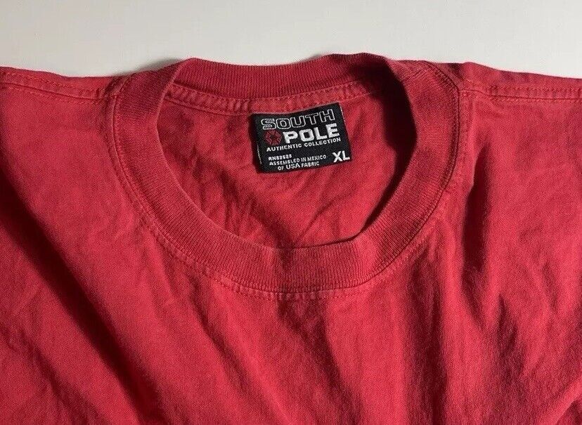 Southpole × Vintage Southpole Mens XL Red T-shirt Y2K 100% Cotton USA AUTHENTIC Size US XL / EU 56 / 4 - 11 Thumbnail