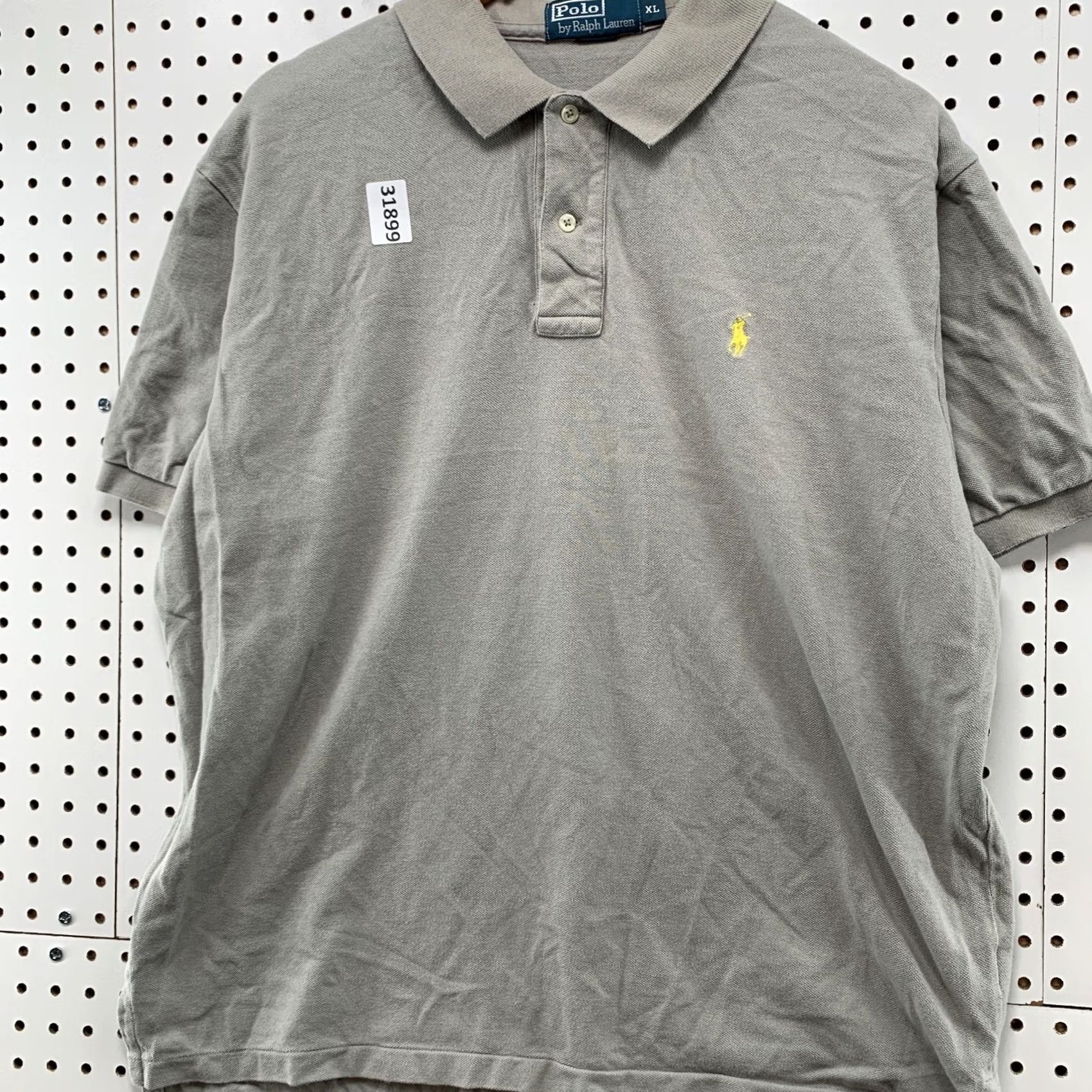 Polo Ralph Lauren Polo Ralph Lauren Shirt Mens XL Gray Yellow Pony Collared Casual 25x28.5 Size US XL / EU 56 / 4 - 4 Thumbnail