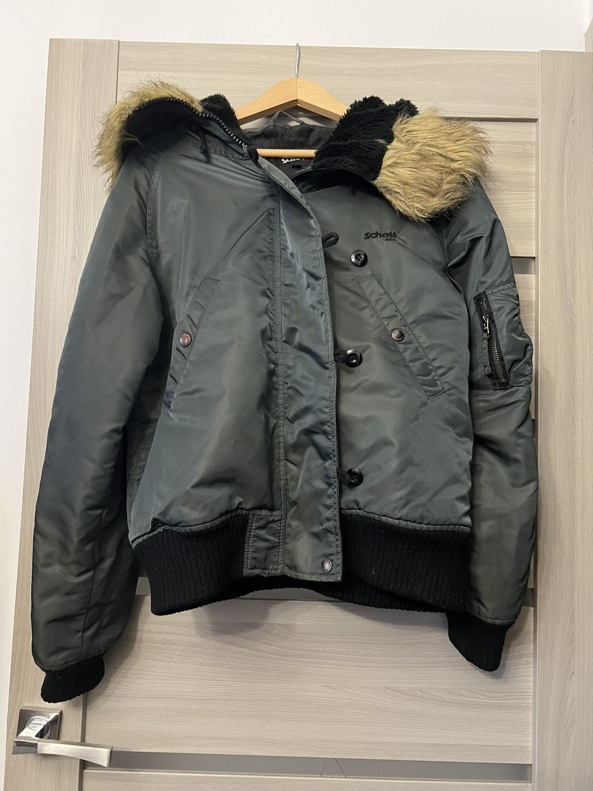 If Six Was Nine Vintage Japanese Scott Cropped Fur LGB Style Bomber Jacket Size US L / EU 52-54 / 3 - 2 Thumbnail