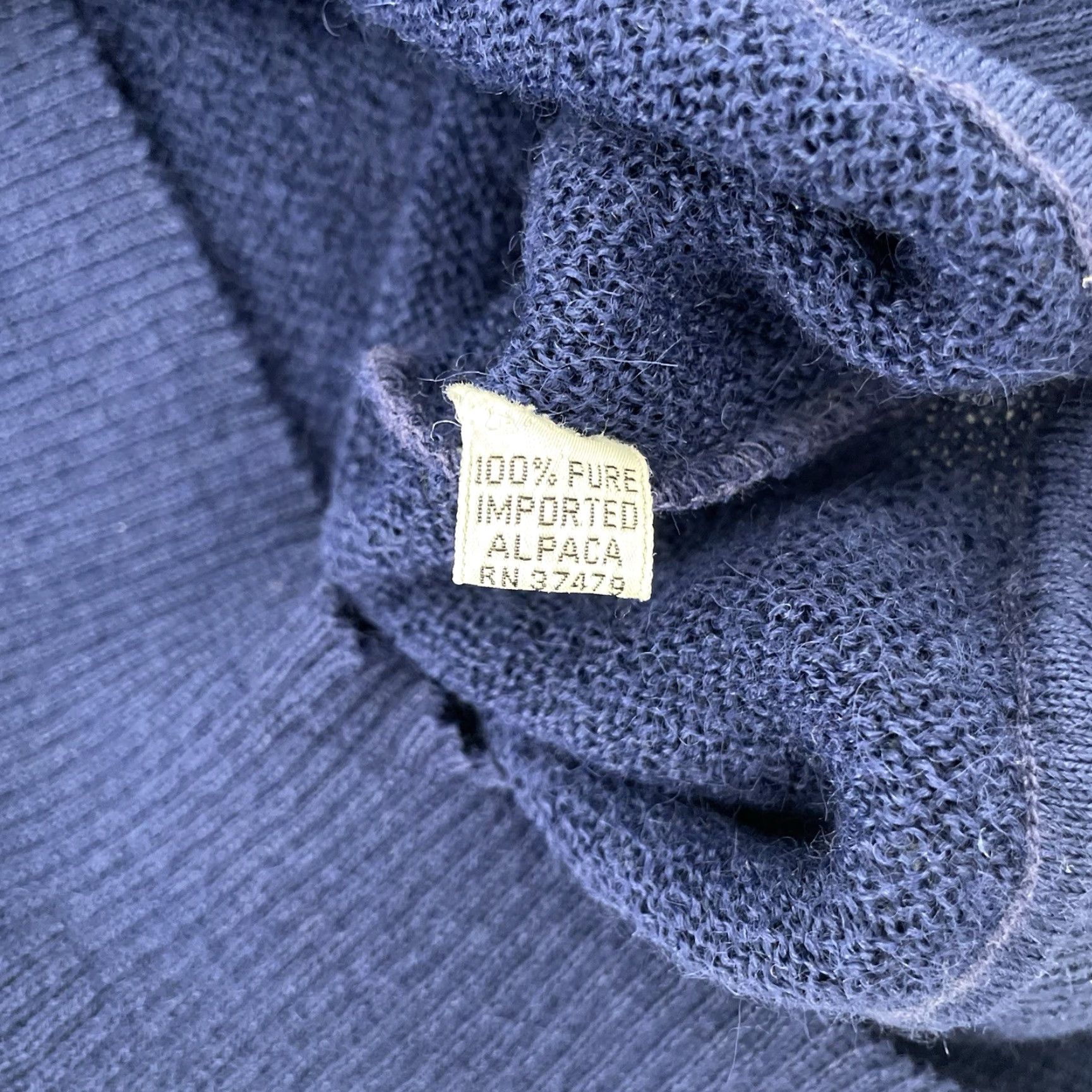 Vintage VINTAGE Maus Hoffman Sweater Pullover Adult XL Blue Alpaca Long Sleeve V-Neck Fall Winter Mens Size US XL / EU 56 / 4 - 5 Thumbnail