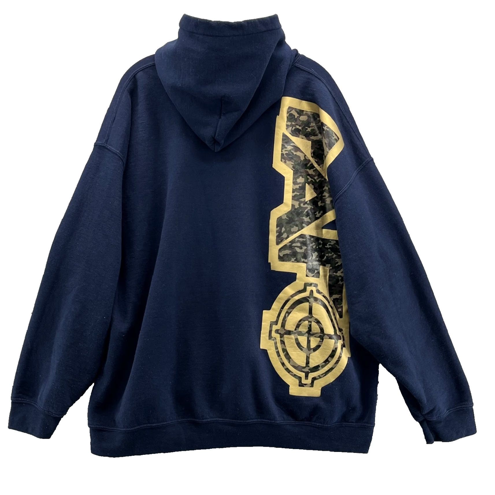 Gildan Plead The Fifth Hoodie Mens 2XL Blue Workwear Western Streetwear Hunting Camp Shirt? Size US XXL / EU 58 / 5 - 2 Thumbnail