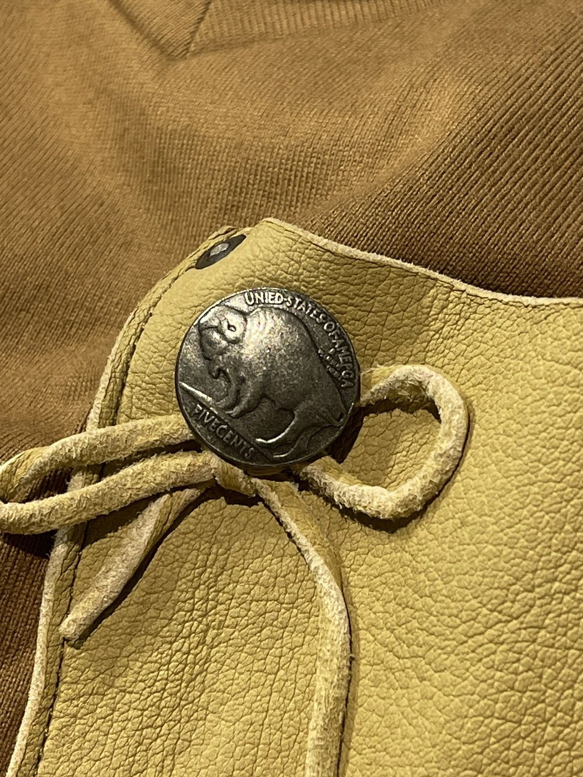 Schott × Vintage Schott short deer leather pocket tee native concho khaki Size US S / EU 44-46 / 1 - 7 Thumbnail