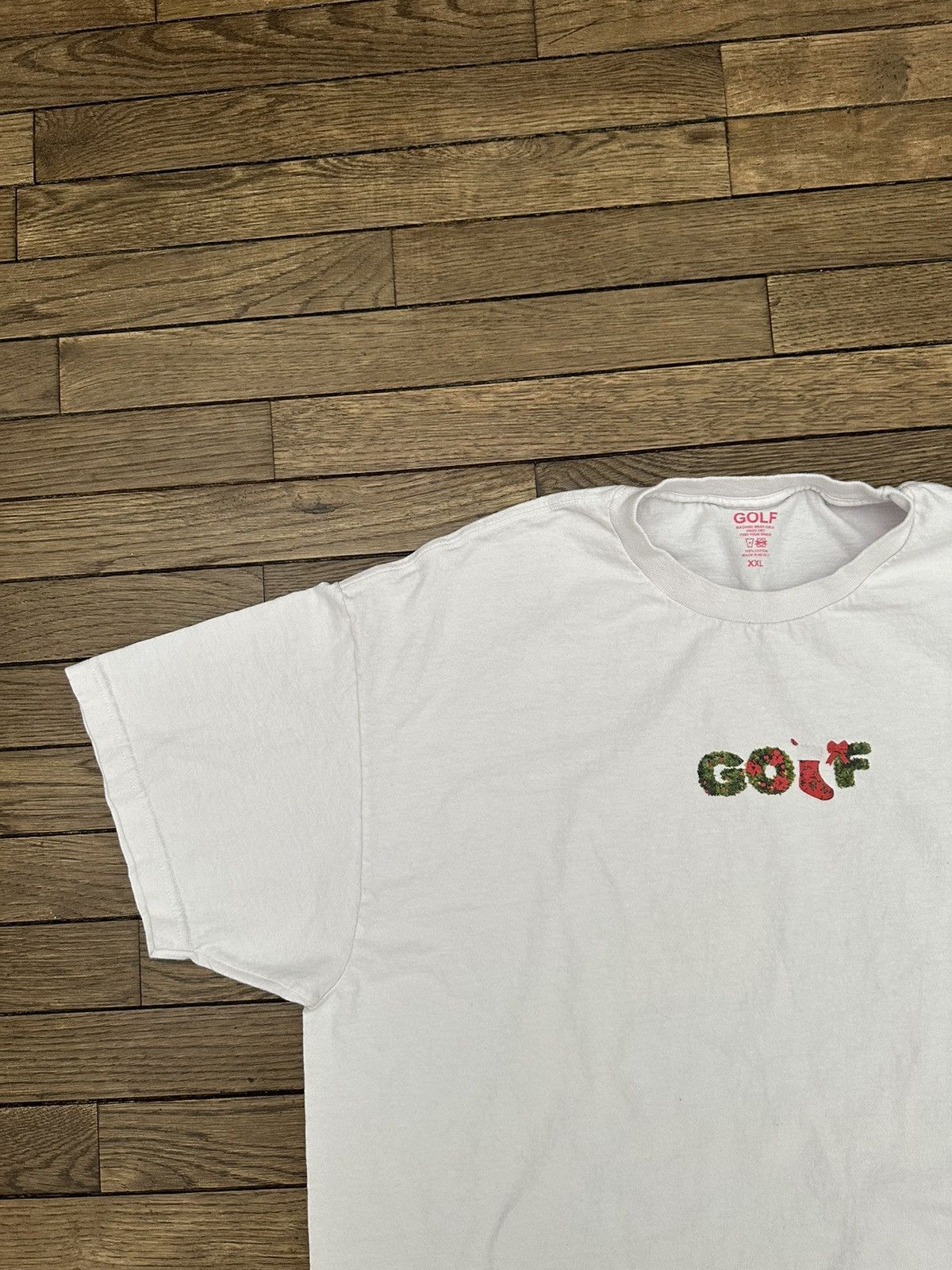 Golf Wang RARE Golf Wang Holiday Christmas Logo Tee White 2XL / XXL Size US XXL / EU 58 / 5 - 3 Thumbnail