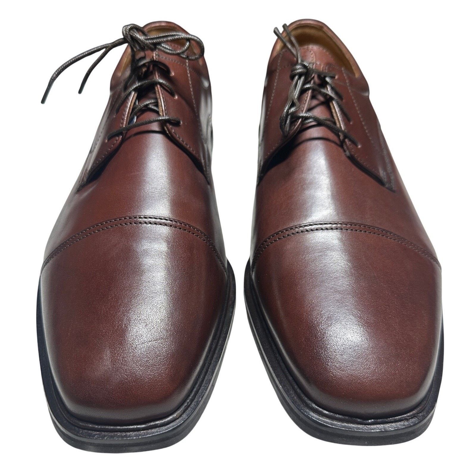 Florsheim Florsheim Tyler Derby Mens 13 Cognac Leather Dress Shoes NEW Size US 13 / EU 46 - 2 Thumbnail