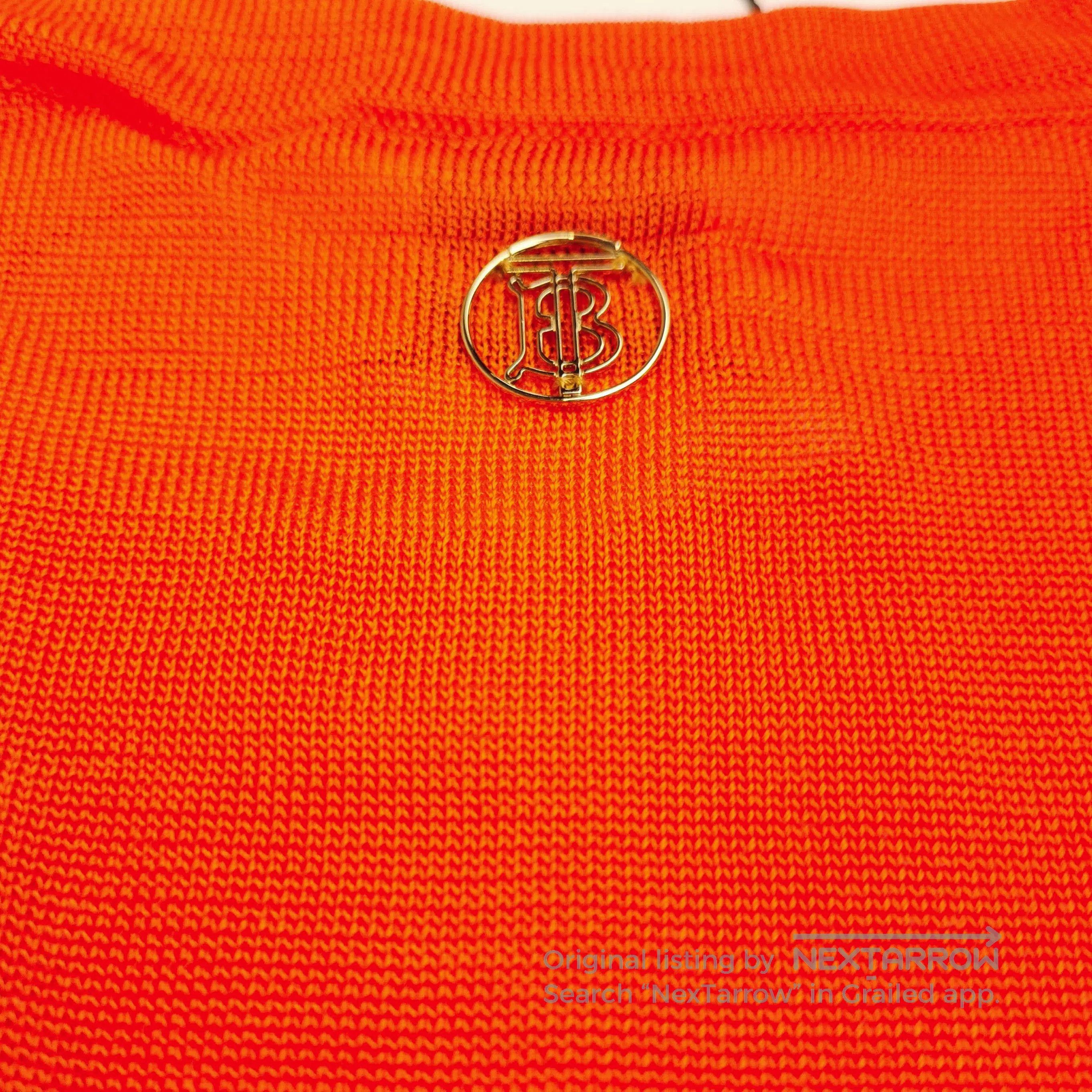 Burberry Burberry Sleeveless Diamond Pattern Orange Top . Size US M / EU 48-50 / 2 - 3 Thumbnail