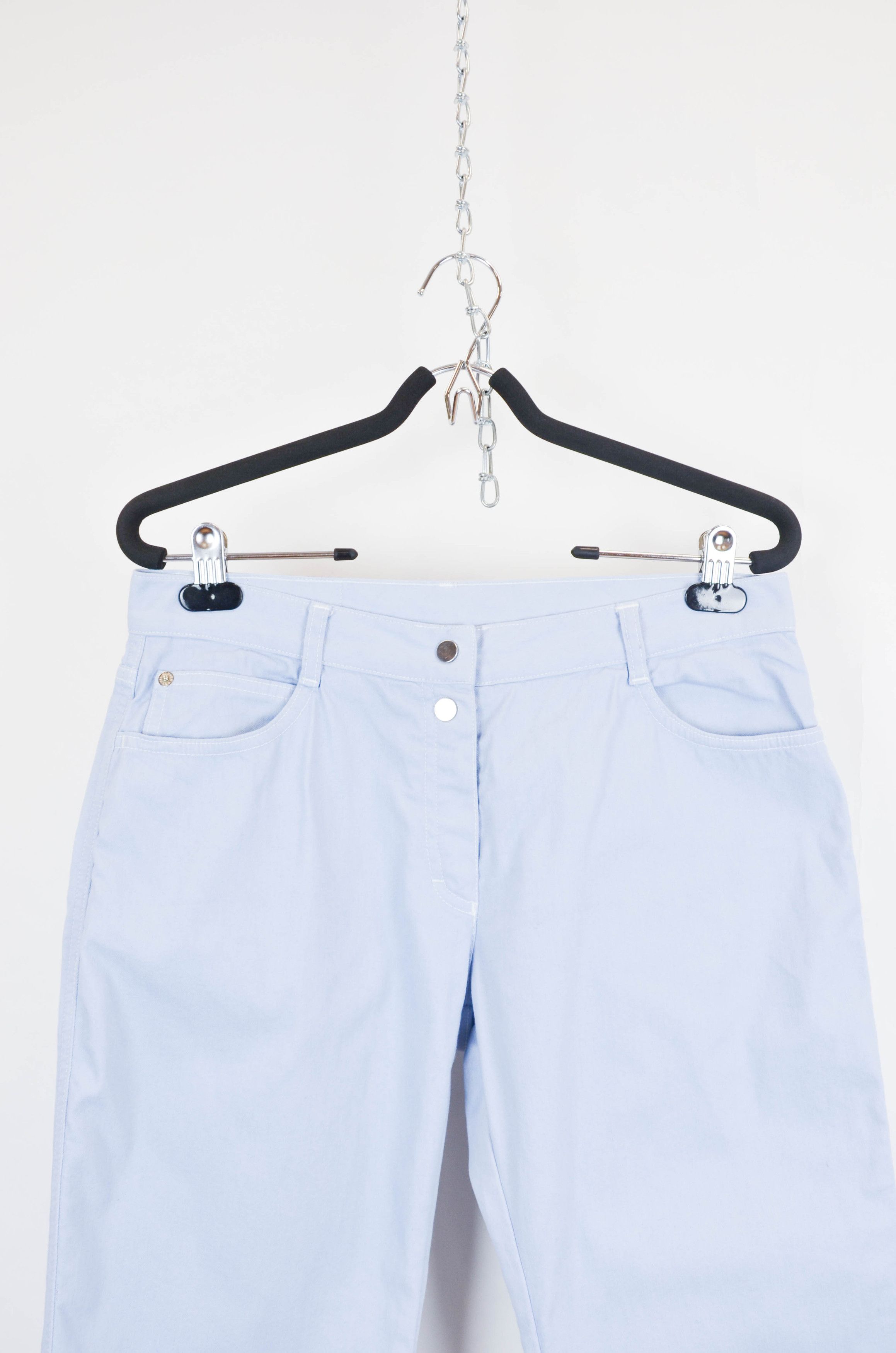 Jil Sander JIL SANDER Light Blue Straight Leg Pants – Size 29 Size US 29 - 4 Thumbnail