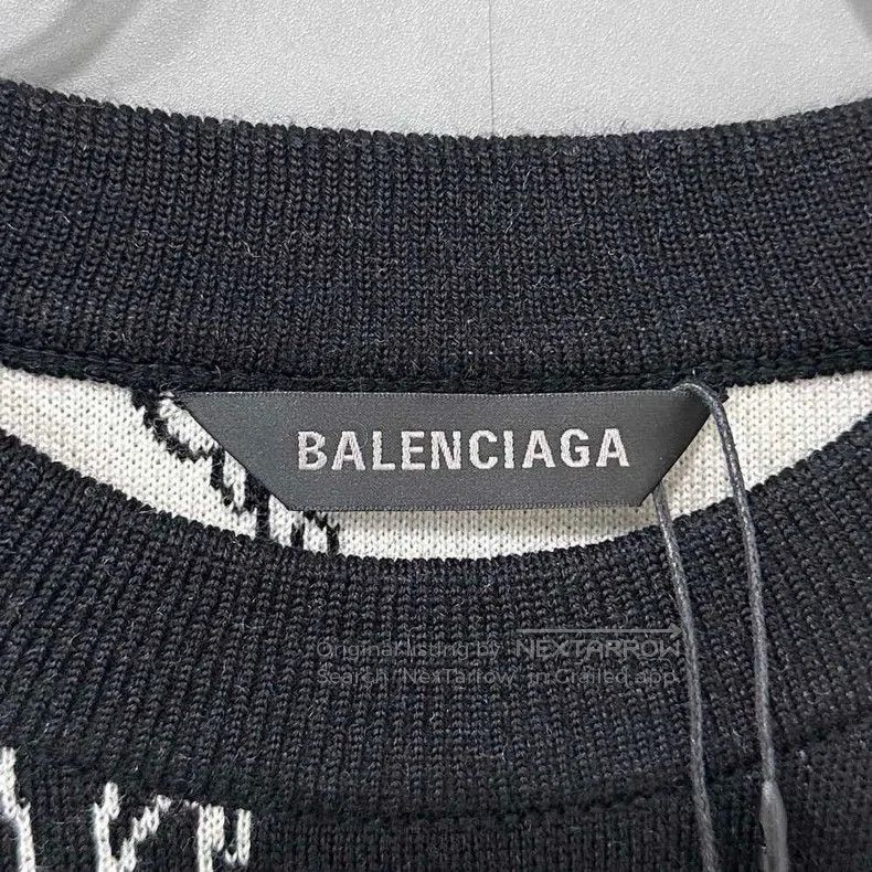 Balenciaga Balenciaga Multielement Barrage Full Printed Knit Sweater Size US XS / EU 42 / 0 - 4 Thumbnail