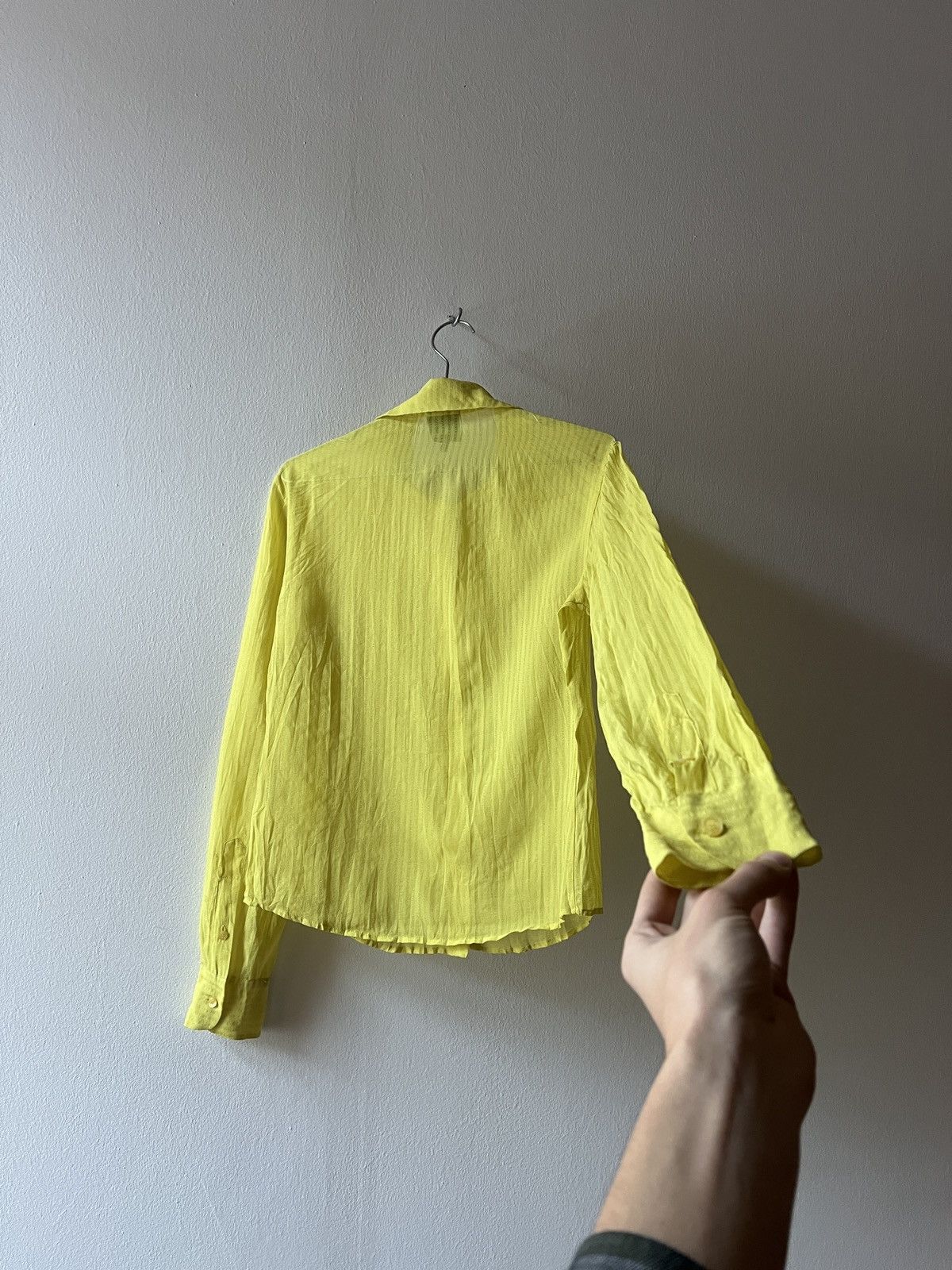 Vintage Just Cavalli Yellow Light Button Up Avantgarde Shirt