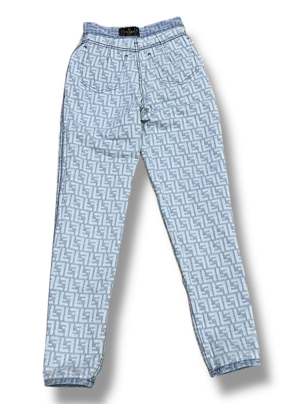 Fendi VINTAGE FENDI MONOGRAM ITALIAN DESIGNER JEANS DENIM Size 25" / US 0 / IT 36 - 3 Thumbnail