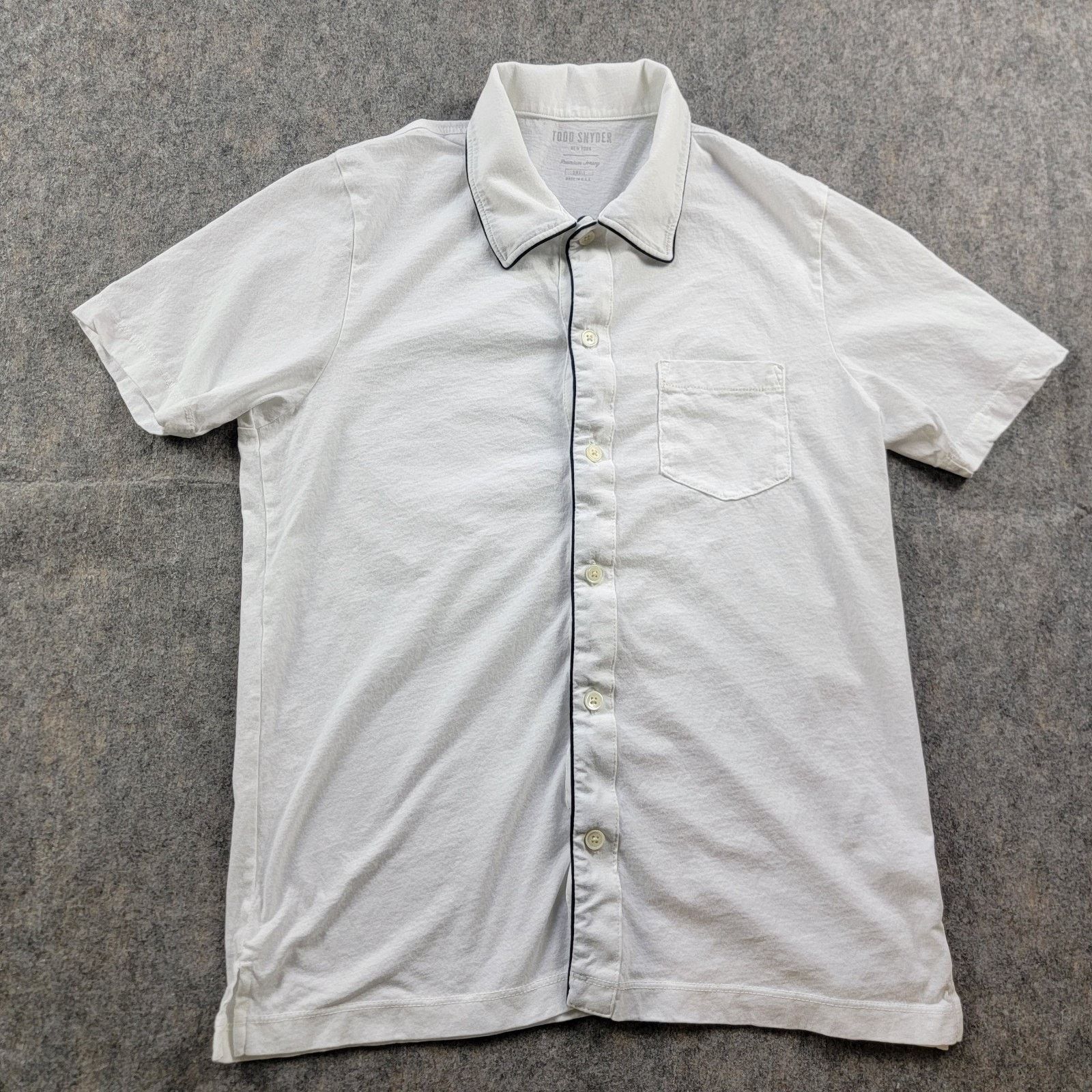 Todd Snyder Tipped Full Placket Polo Sweater Short Sleeve