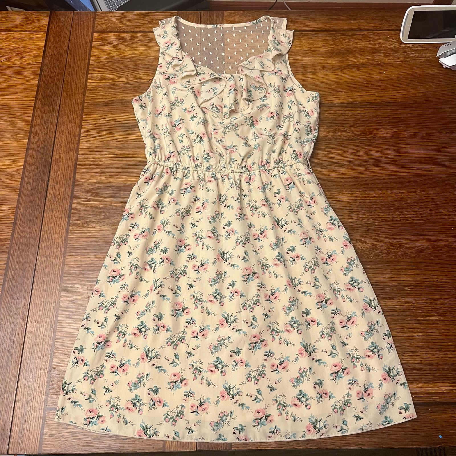 Other NWT Maurices Lightweight Mesh Ruffle Dress Medium Floral Size M / US 6-8 / IT 42-44 - 14 Thumbnail
