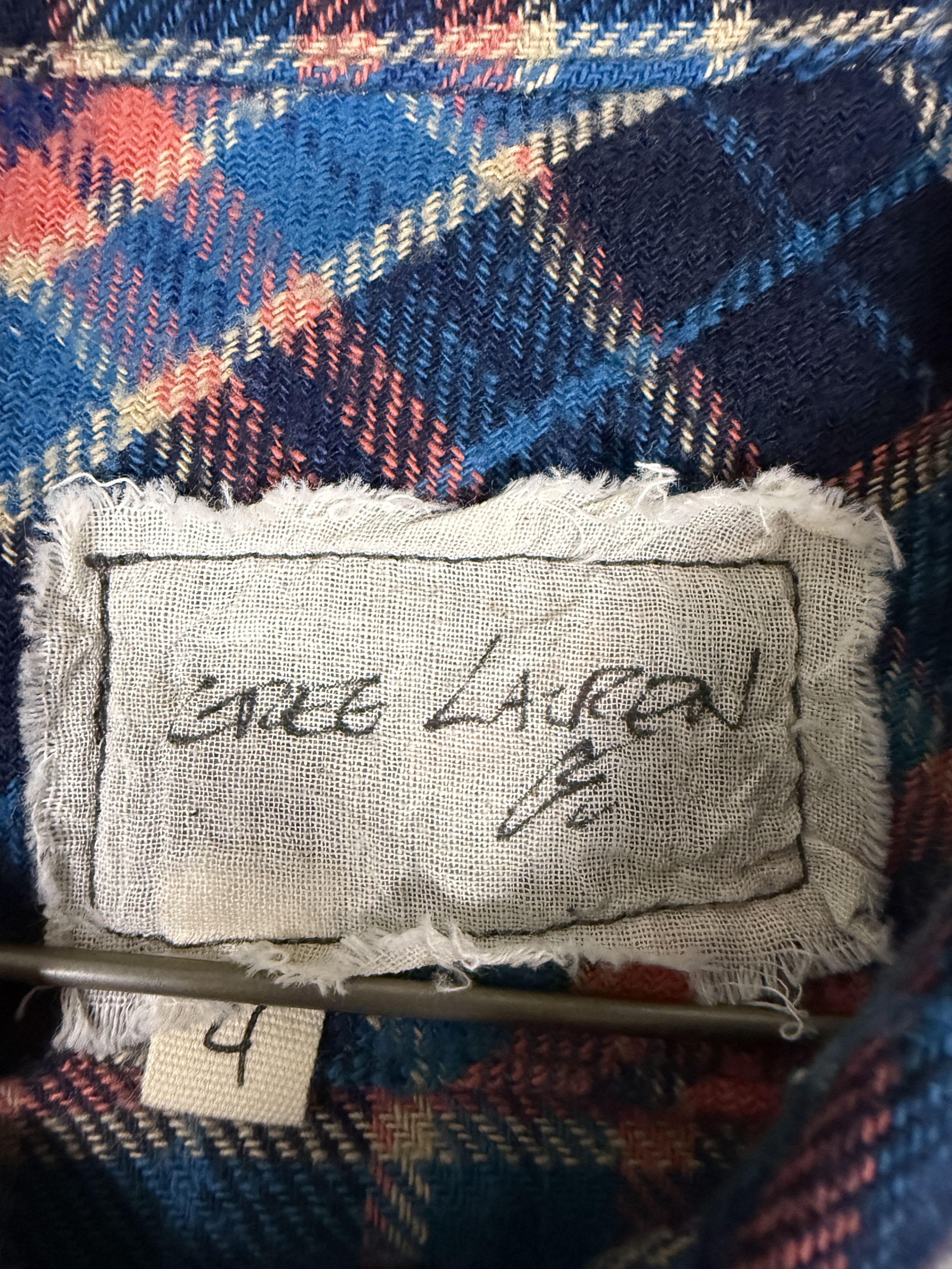 Greg Lauren $795 Greg Lauren Plaid Short Sleeve Shirt Size US XL / EU 56 / 4 - 6 Thumbnail