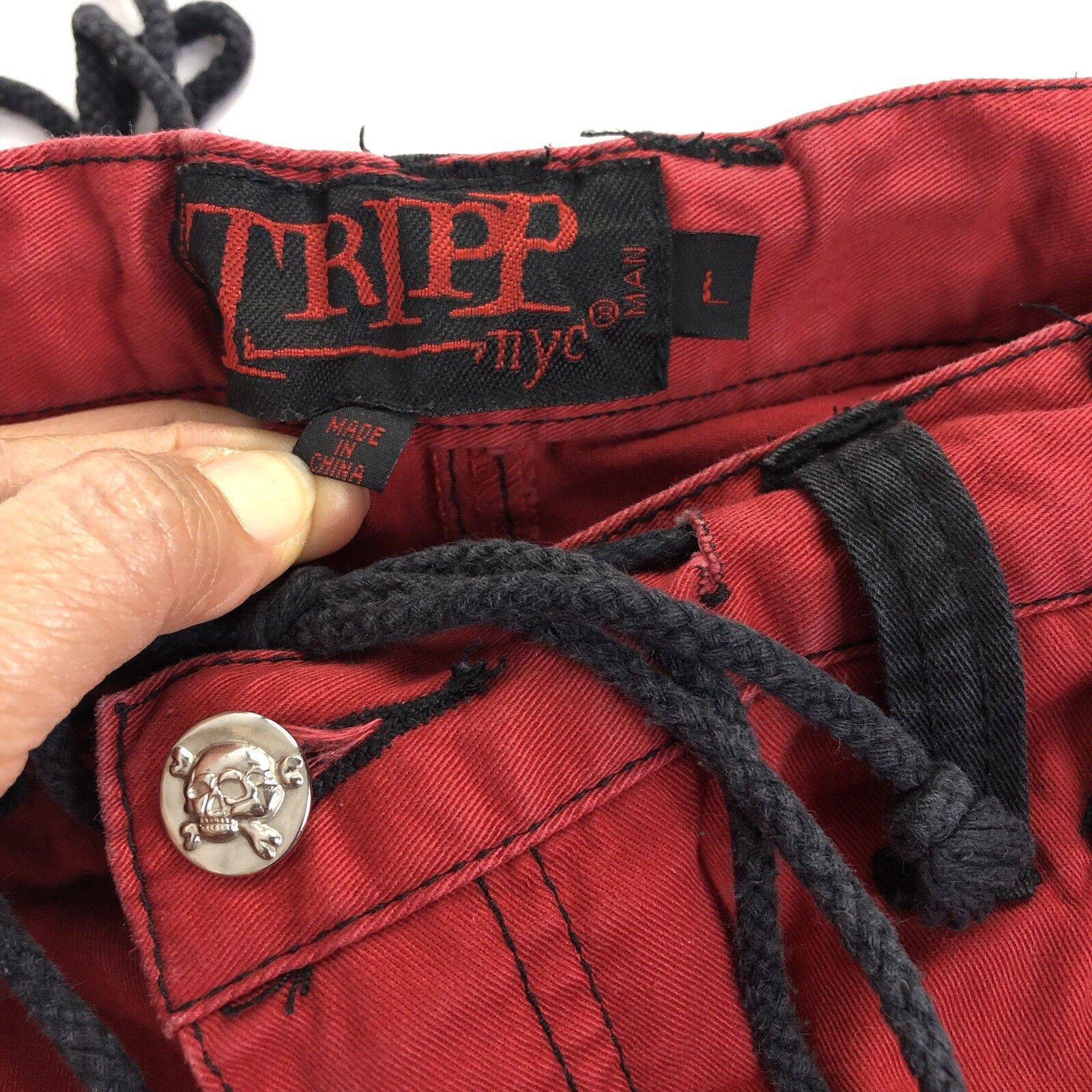 Tripp NYC Tripp NYC Y2K Baggy Bondage Red Pants L Goth Grunge Punk Size US 36 / EU 52 - 13 Thumbnail