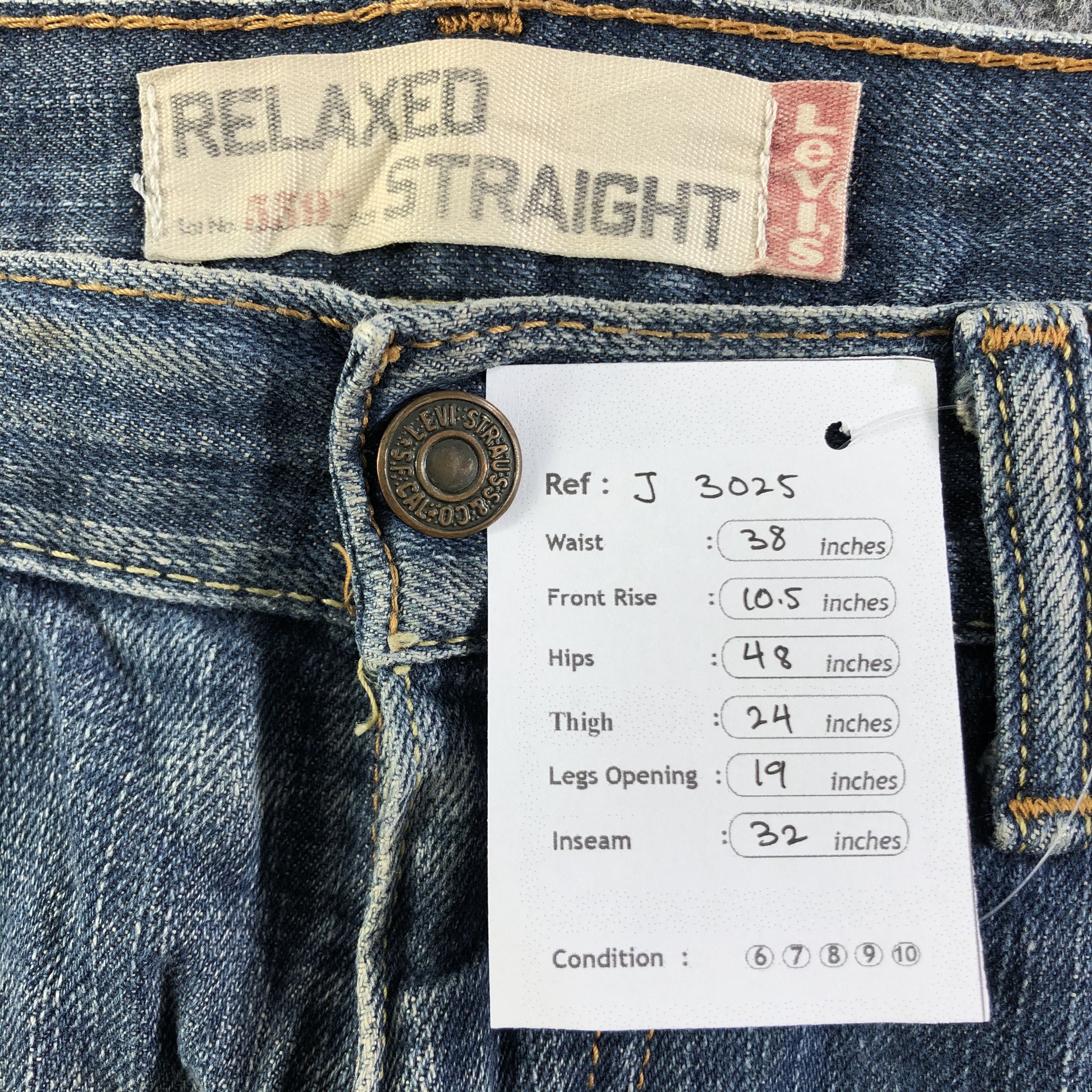 Levi's Vintage Blue Wash Levis 559 Jeans-J3025 Size US 38 / EU 54 - 13 Thumbnail