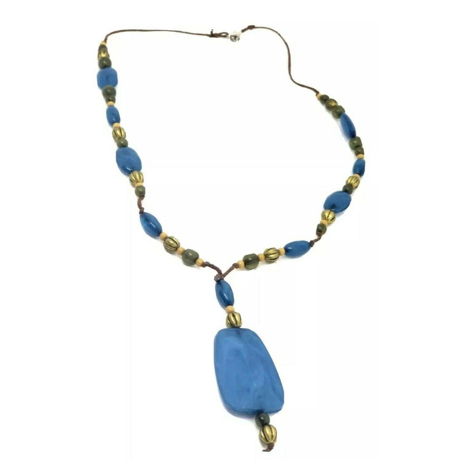 Handmade Handmade Necklace turquoise aqua teal beads Big Long Size ONE SIZE - 1 Thumbnail