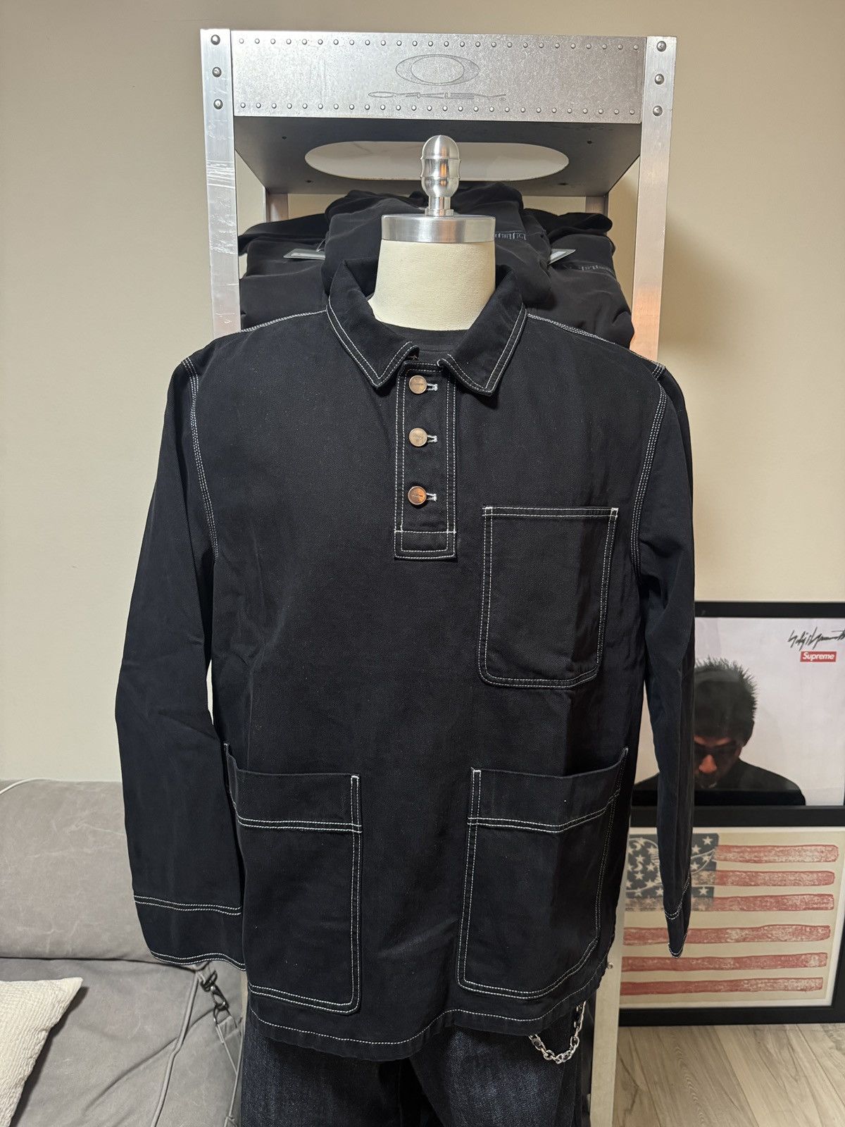 Jacquemus Jacquemus Le Meunier Contrast Stitch Pullover Jacket Size US L / EU 52-54 / 3 - 1 Thumbnail