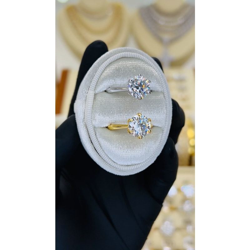 Other 3ctw Moissanite Solitaire Classic Engagement Ring Size ONE SIZE - 3 Thumbnail