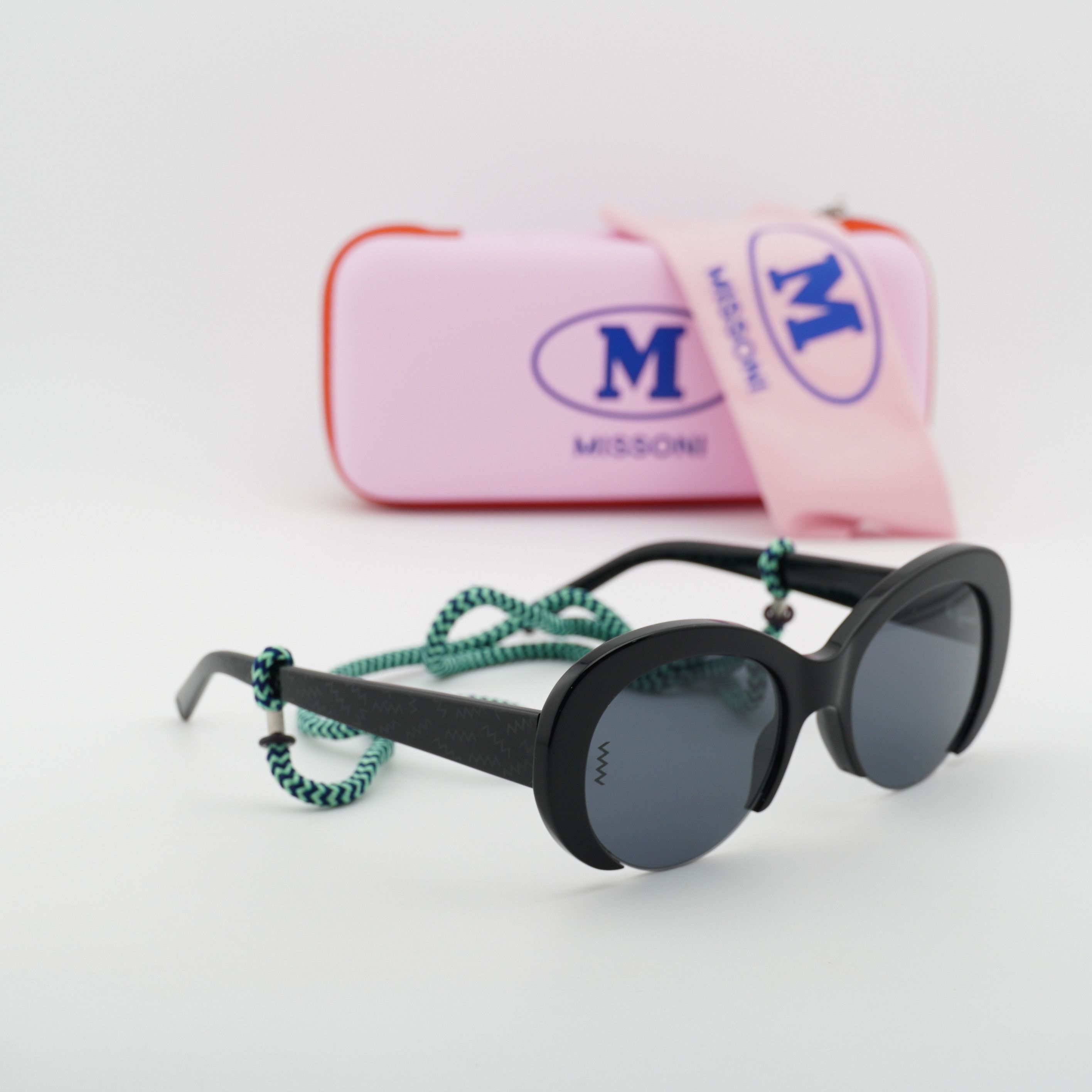 Missoni M Missoni MMI 0071/S 0807 IR Sunglasses Black Round Frame Size ONE SIZE - 11 Thumbnail
