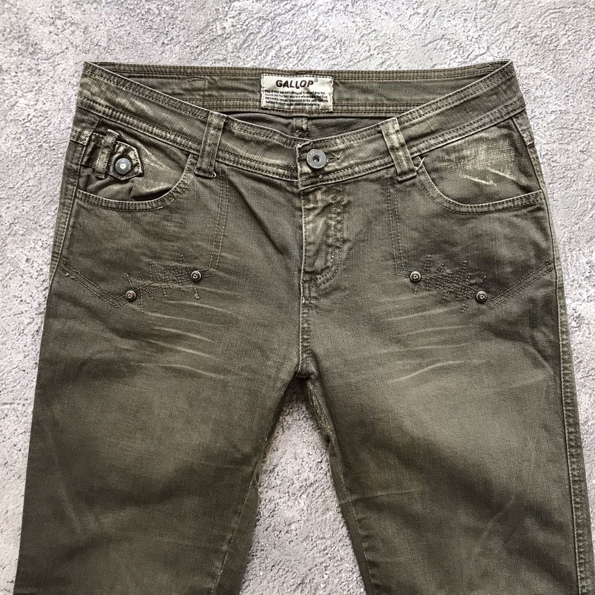 Vintage Vintage 90s Distressed Flared Jeans Low Rise Grunge Y2K 28 Size 28" / US 6 / IT 42 - 3 Thumbnail