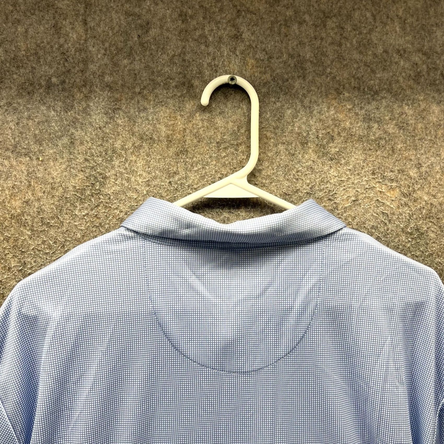 Vintage Jack Nicklaus Polo Shirt Mens XL Light Blue Check Golf Performance Short Sleeve Size US XL / EU 56 / 4 - 3 Thumbnail