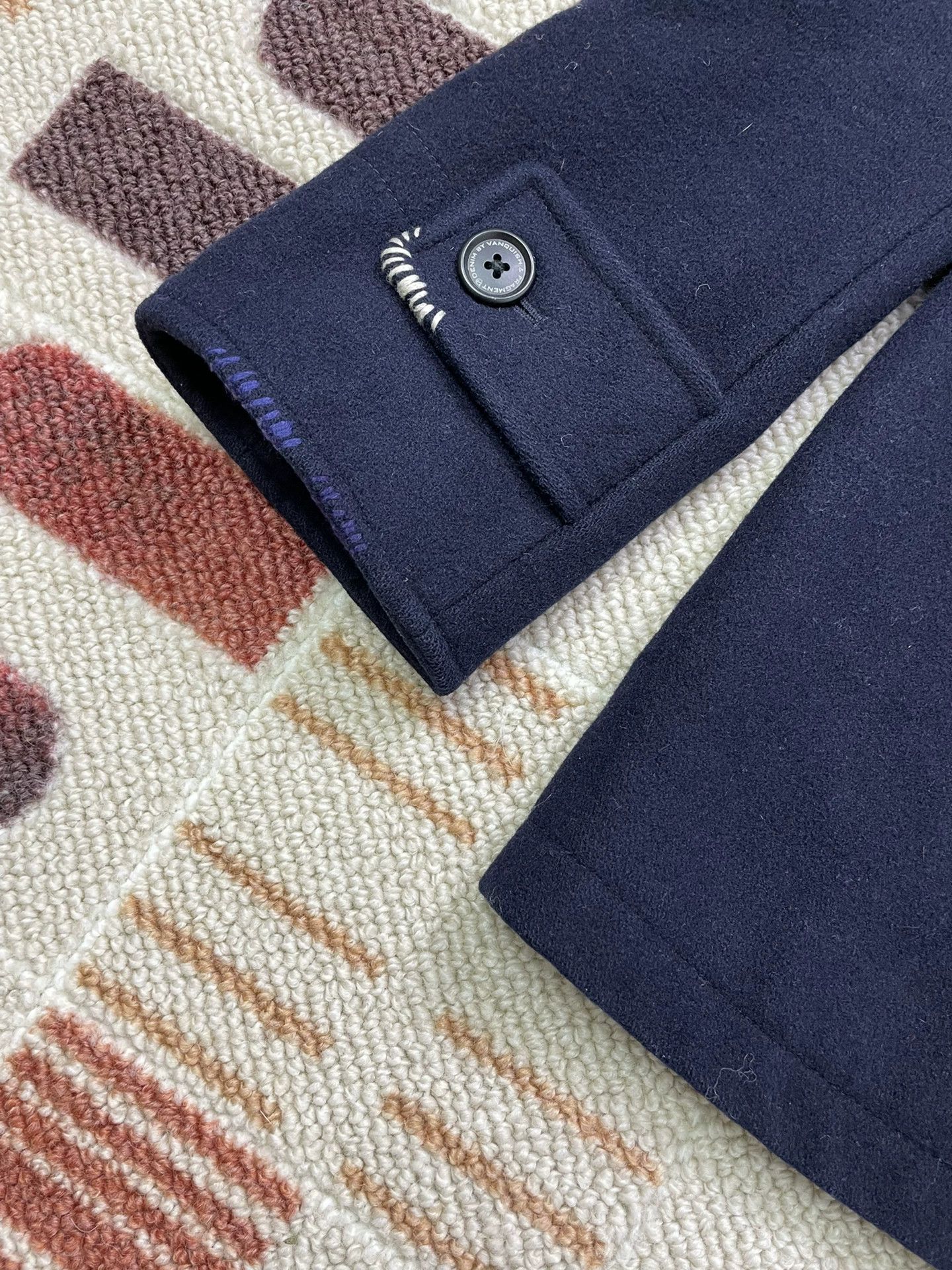 Fragment Design DENIM FRAGMENT VANQUISH Slim Wool Coat Blue White M Size US M / EU 48-50 / 2 - 4 Thumbnail